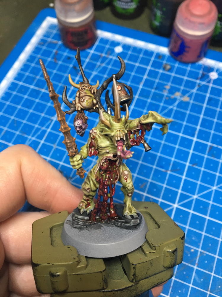 Quarantine? Pick up the guts and go ahead for Grandfather Nurgle! - My, Wh miniatures, Warhammer 40k, Wh painting