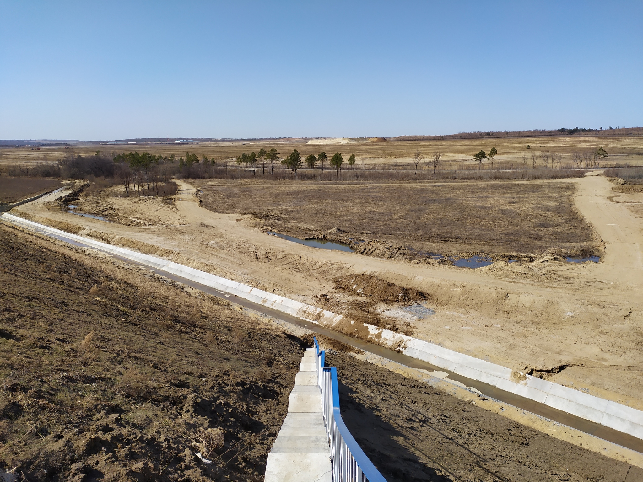 Great Amur Wall - My, Embankment, Railway, Height, Amur region, stairway to Heaven, Longpost