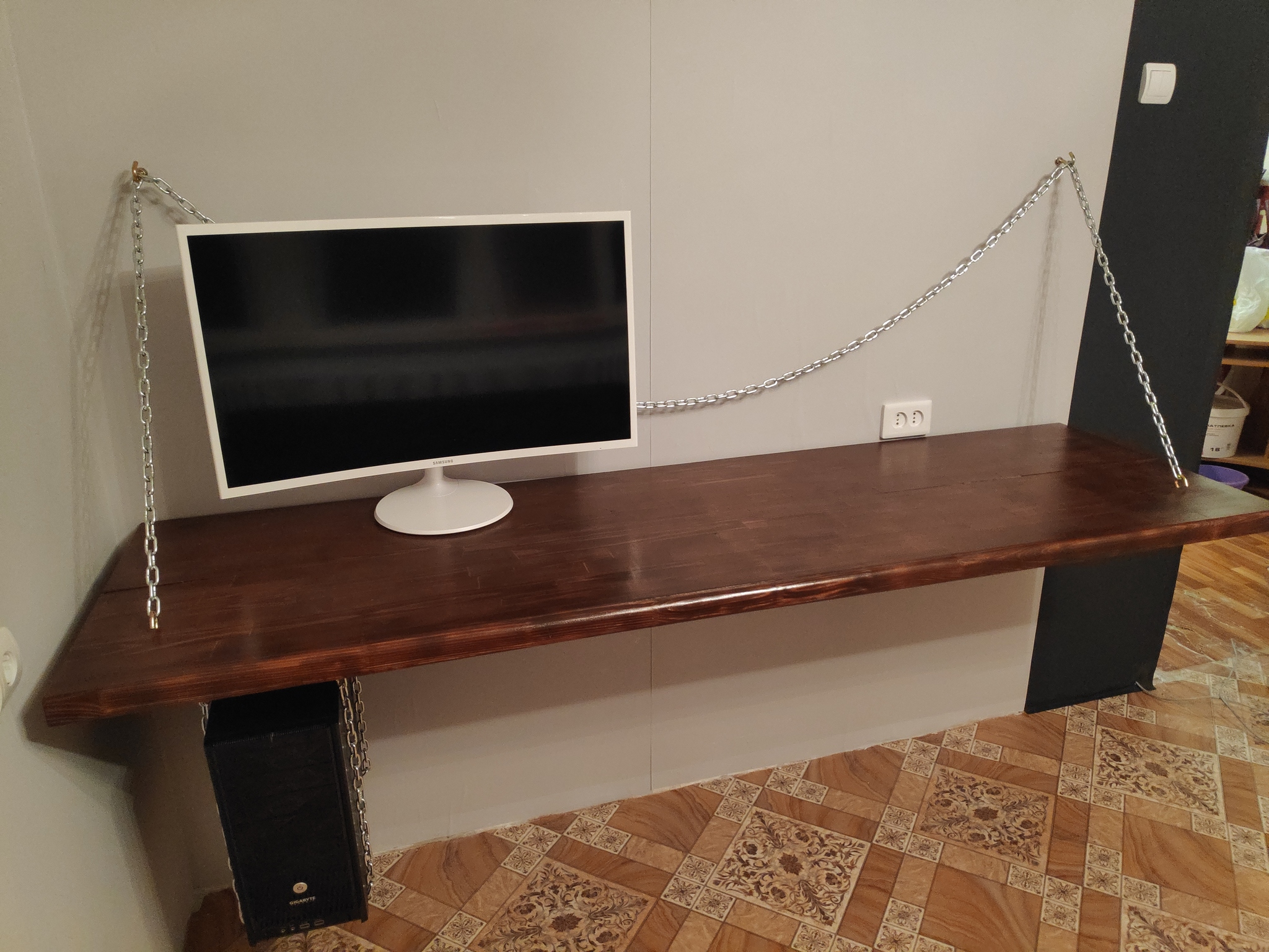 DIY table - My, With your own hands, Workplace, Longpost, Needlework with process, Woodworking