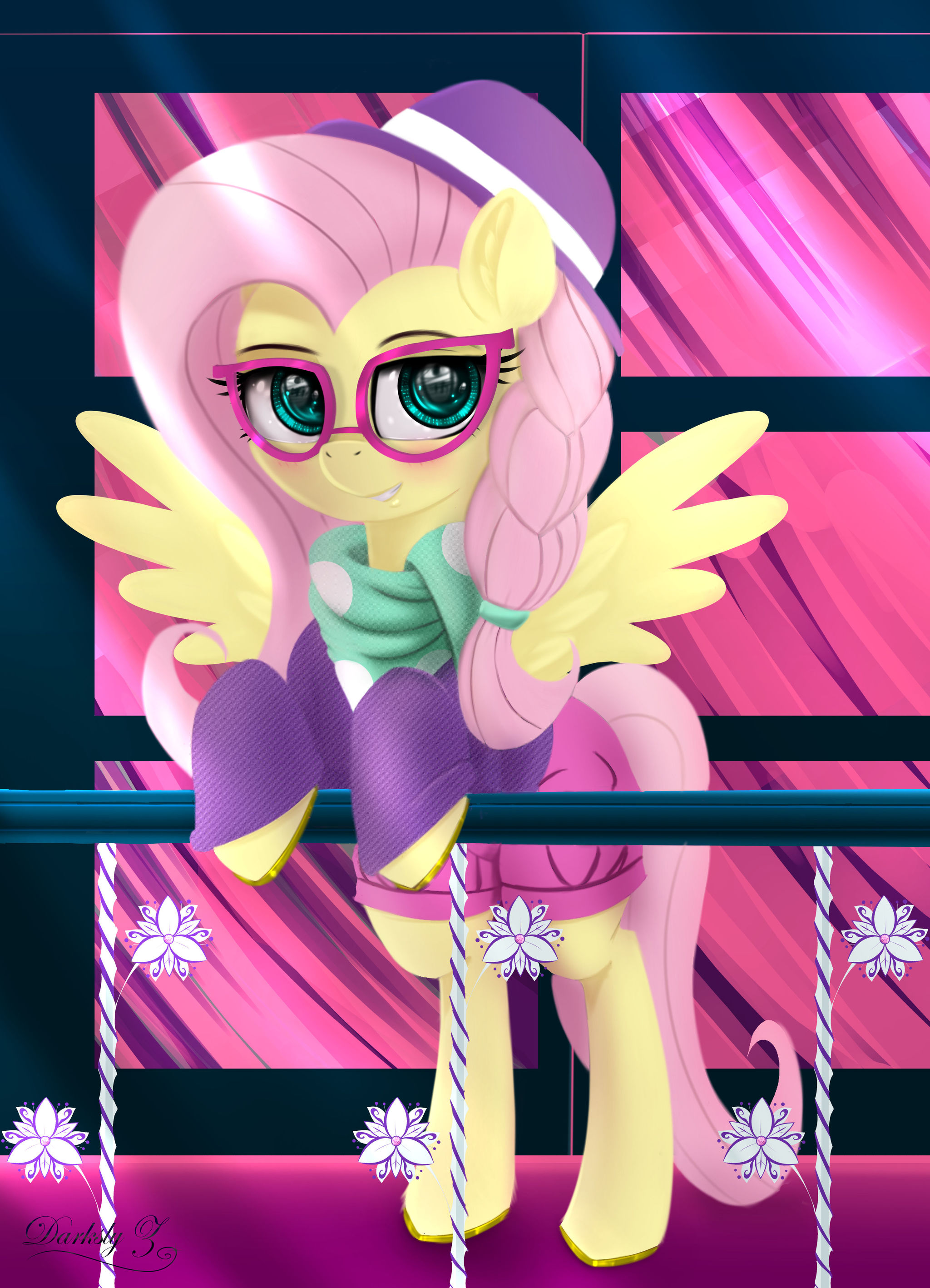 HipsterShay - My little pony, PonyArt, Fluttershy, Darksly-z, MLP Season 8