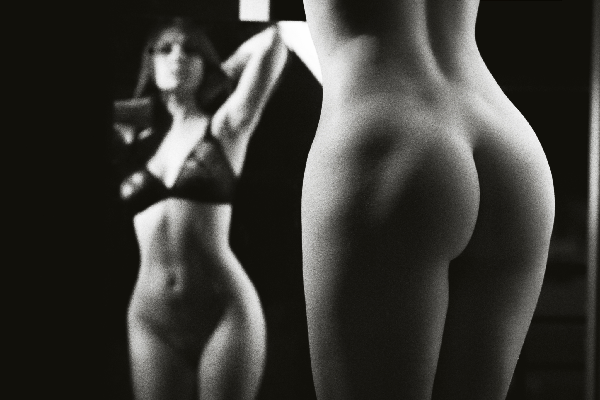 Mirror photos - NSFW, My, nude art, Erotic, Underwear