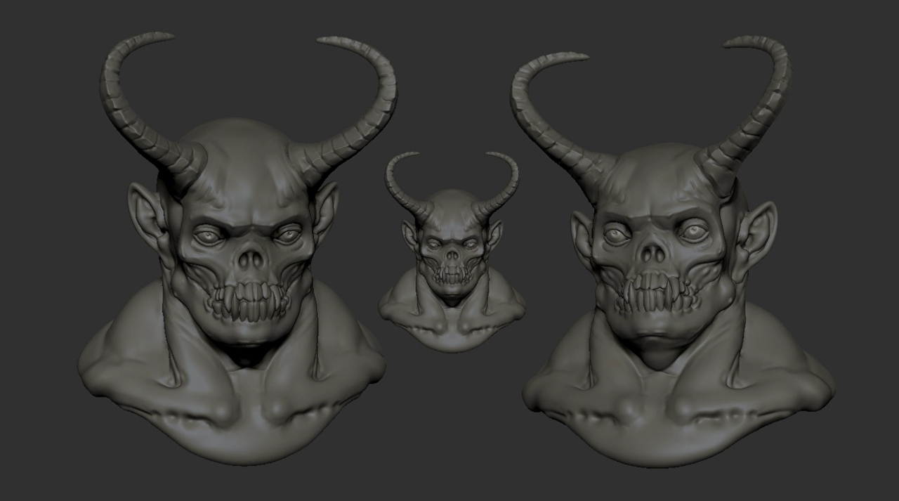 Скульпт Zbrush от первого лица. Часть 3, Завершение - Моё, 3D моделирование, 3D графика, Скульптинг, Gamedev, Zbrush, Motion design, 3D, Дизайн, Видео, Длиннопост