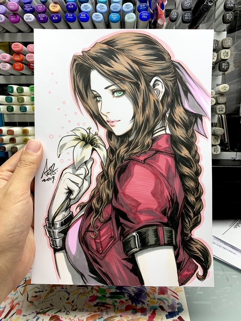 One Character Post: Iris Gainsborough (Final Fantasy VII) - NSFW, Art, Erotic, Girls, A selection, Final fantasy vii, Aerith gainsborough, Longpost, Raichiyo33, Soranamae, Artgerm, Sakimichan, Dandonfuga, Eliskalti