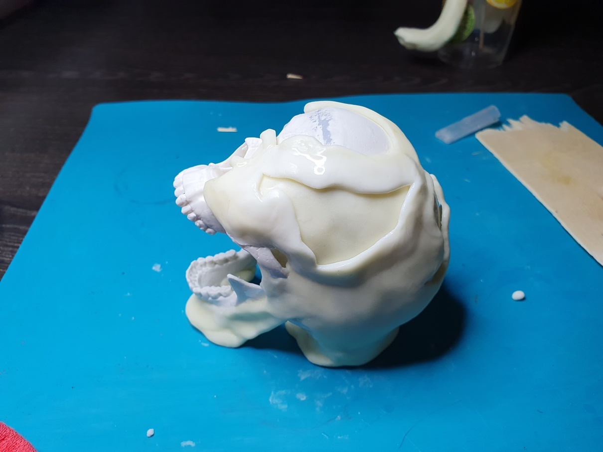 Upgrading a Chinese plastic skull to the skull of a dwarf Eddie Brock (Venom). Schizophrenic story with pictures. 1 part - My, Venom, Needlework with process, Humor, Longpost