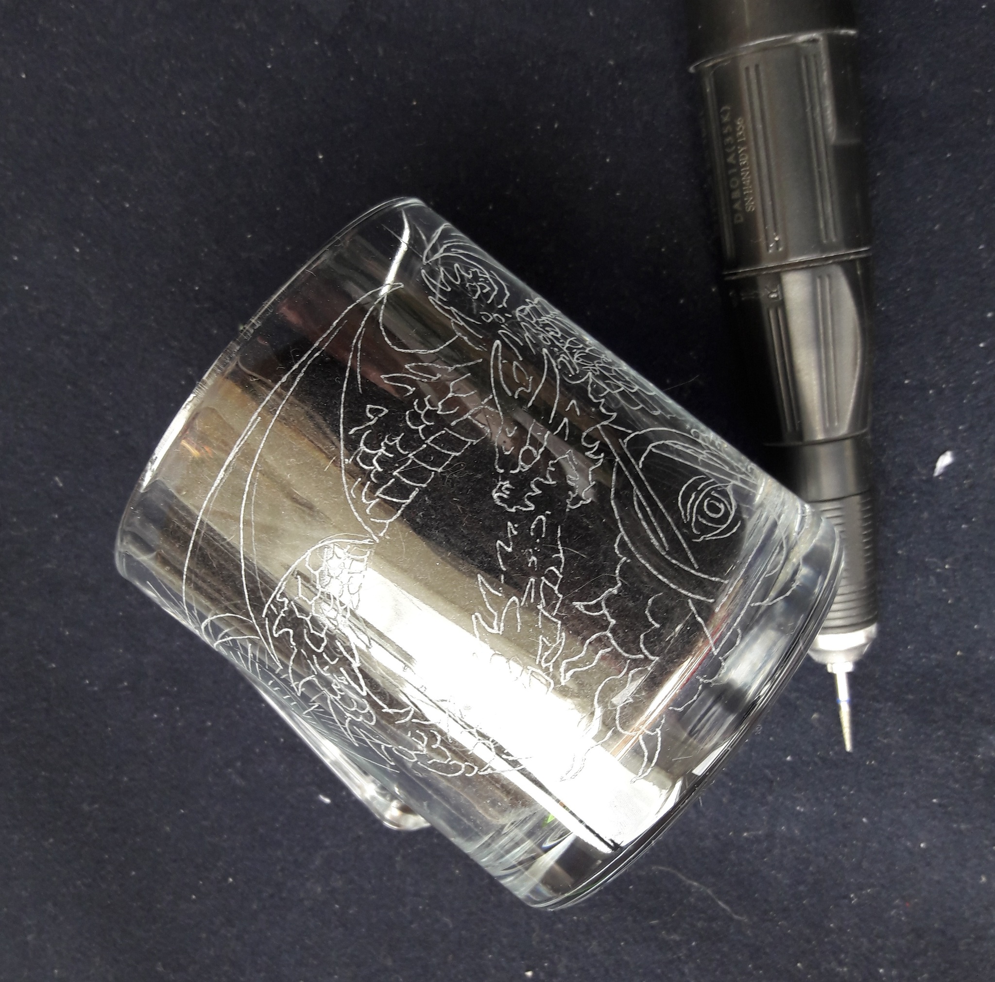 Glass engraving, technical process - My, Needlework with process, Engraving, Hobby, Longpost