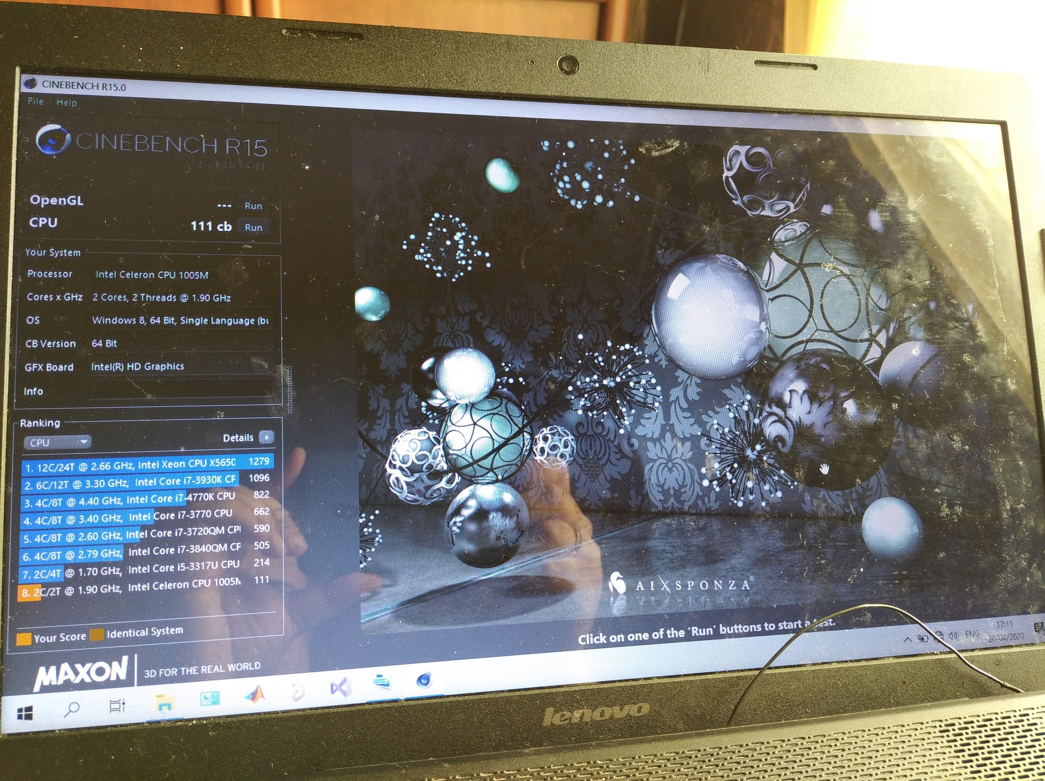 Celeron 1005m. Cinebench | Пикабу