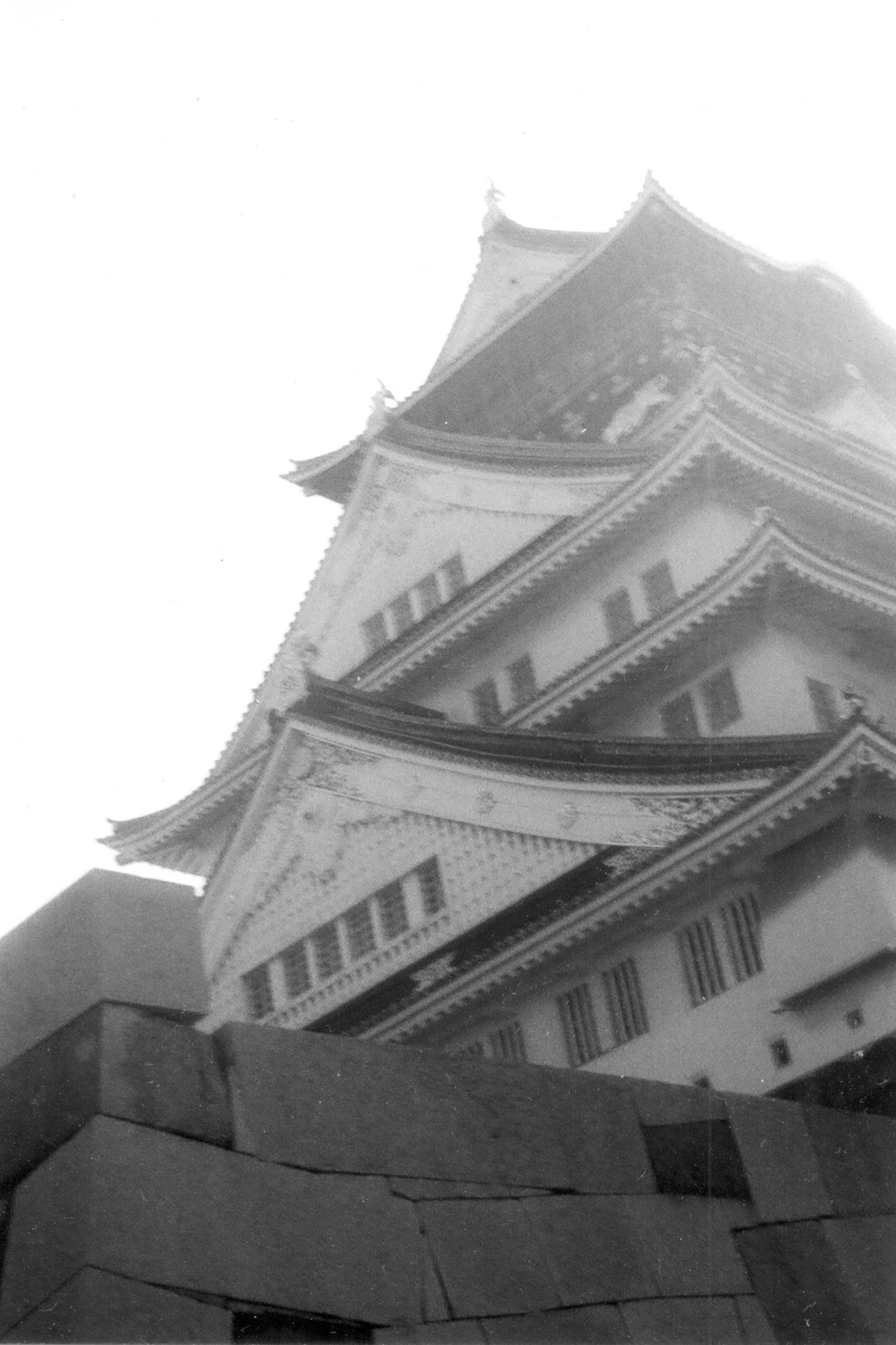 Castle, wheel, tower (Osaka, Japan) - My, Japan, Osaka, Lock, Ferris wheel, Tower, Панорама, Longpost