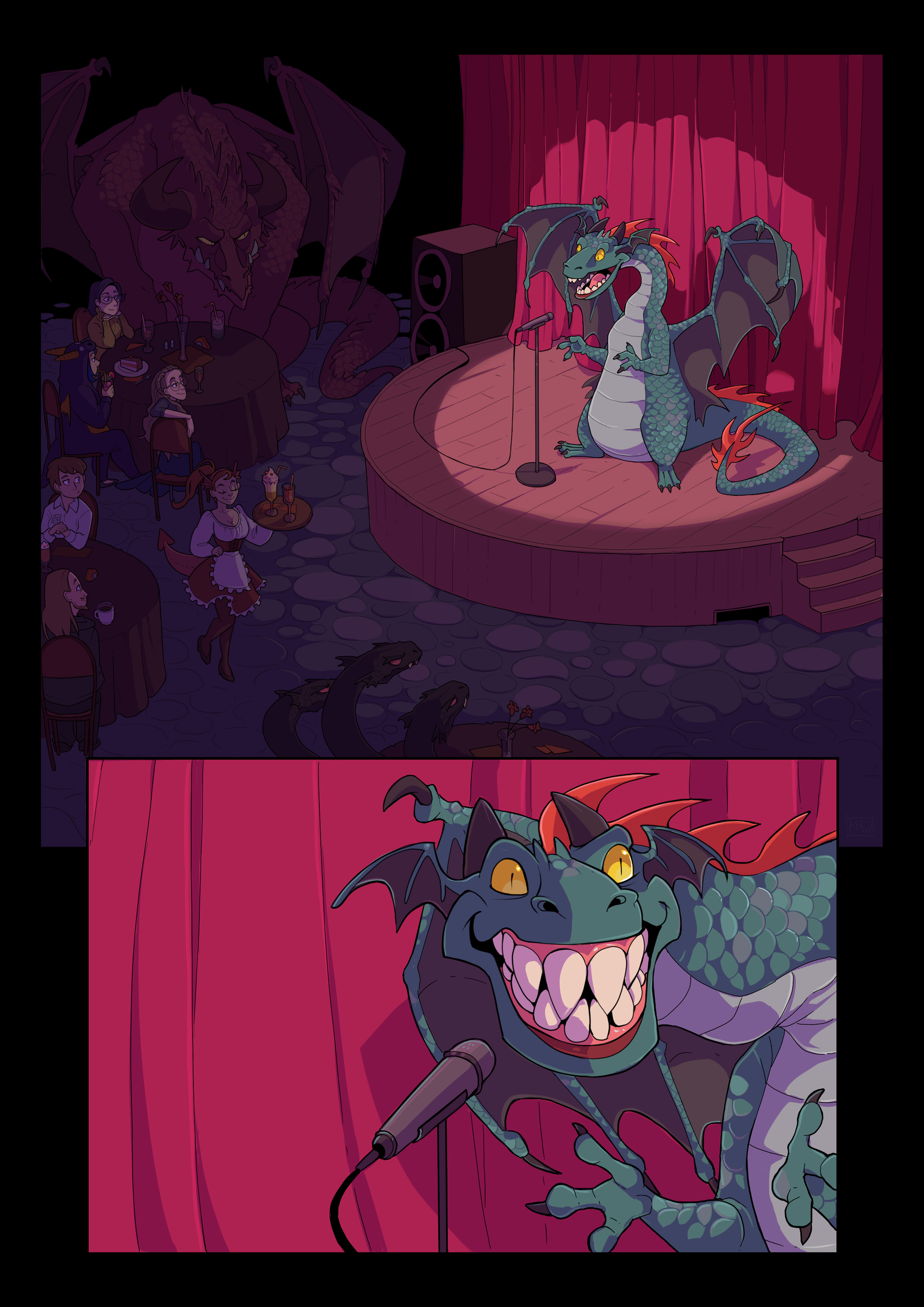 Template for dragon joke - My, Koda, Sample, Comics, Drawing, Humor, Longpost