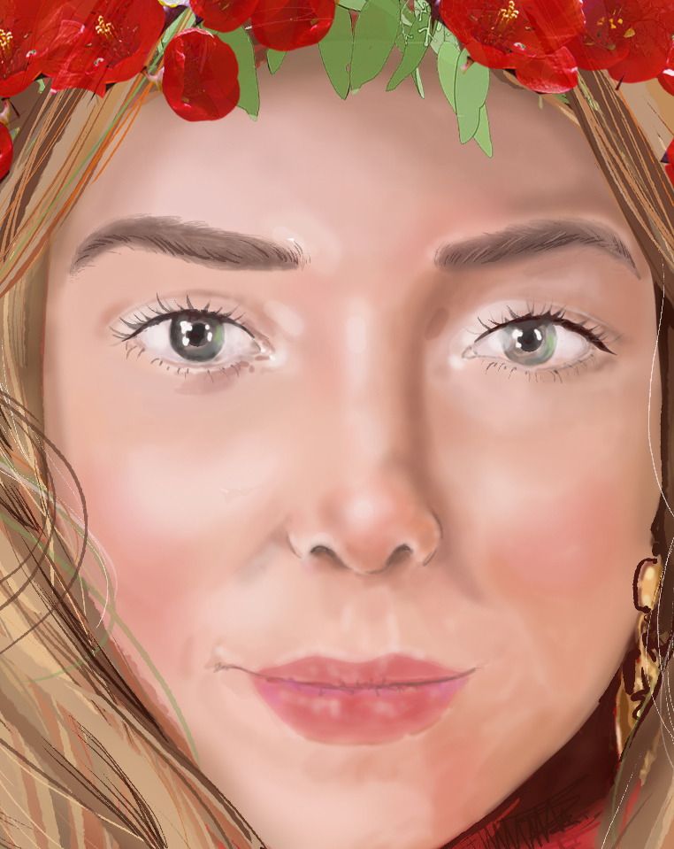 My first portrait on a tablet - My, Portrait, First job on a tablet, Longpost