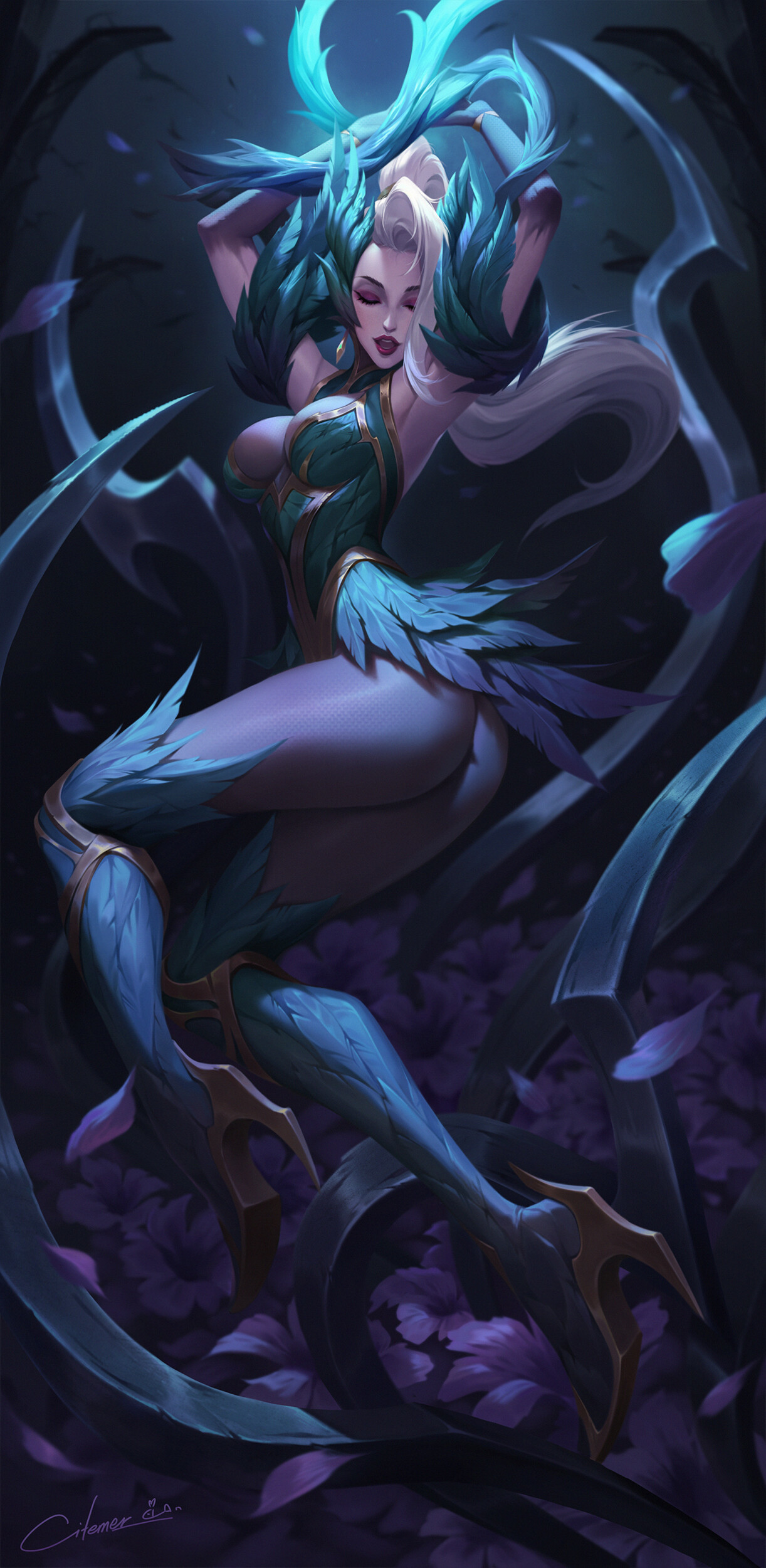 Coven Zyra - Art, Fan art, League of legends, Zyra, Girls, Citemer Liu