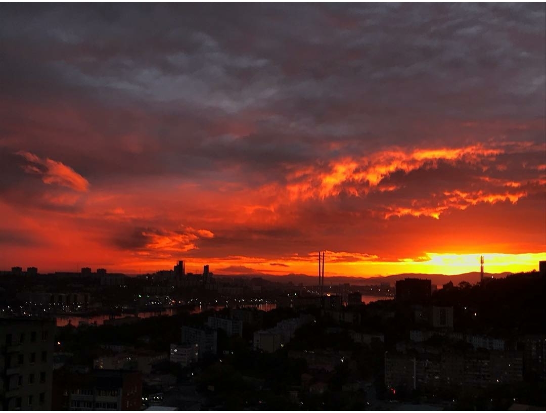 October is burning - My, The photo, Sky, Sunset