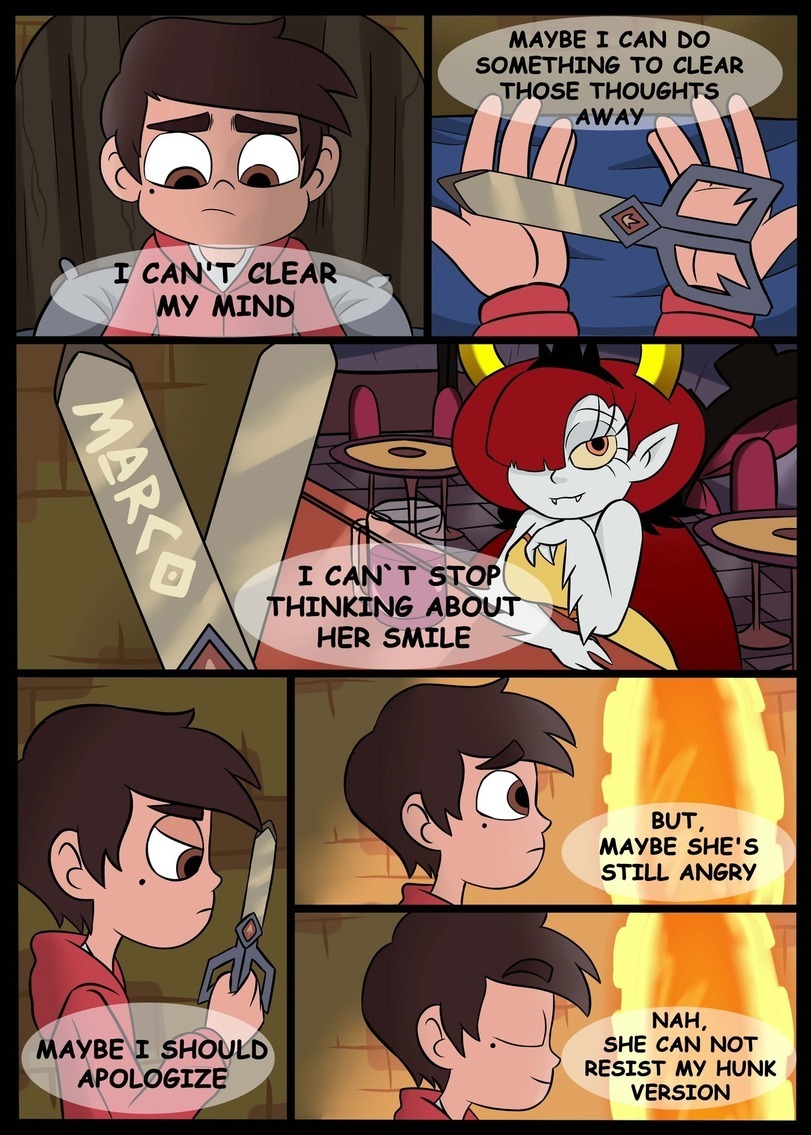 Star against the forces of evil. Comic strip (untranslated) - NSFW, Star vs Forces of Evil, Cartoons, Hekapoo, Marco diaz, Comics, Without translation, Longpost