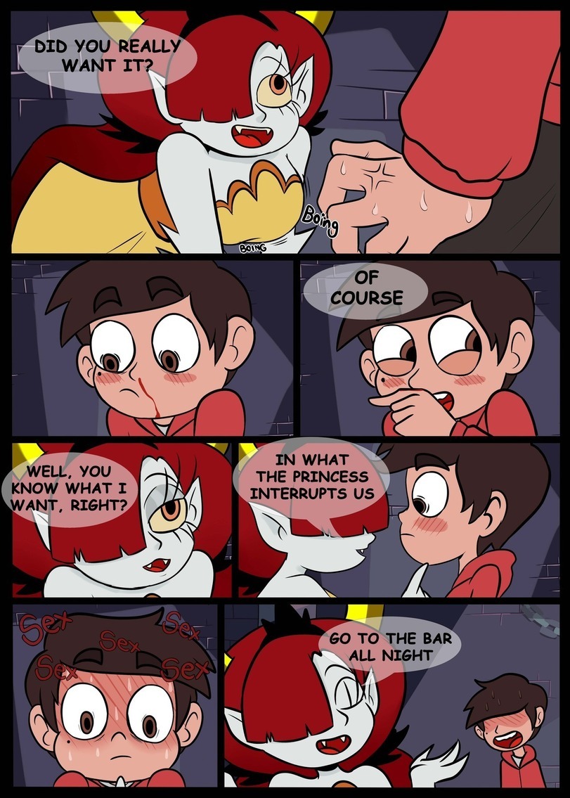 Star against the forces of evil. Comic strip (untranslated) - NSFW, Star vs Forces of Evil, Cartoons, Hekapoo, Marco diaz, Comics, Without translation, Longpost