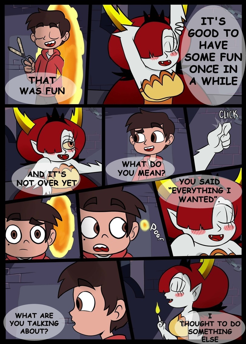 Star against the forces of evil. Comic strip (untranslated) - NSFW, Star vs Forces of Evil, Cartoons, Hekapoo, Marco diaz, Comics, Without translation, Longpost