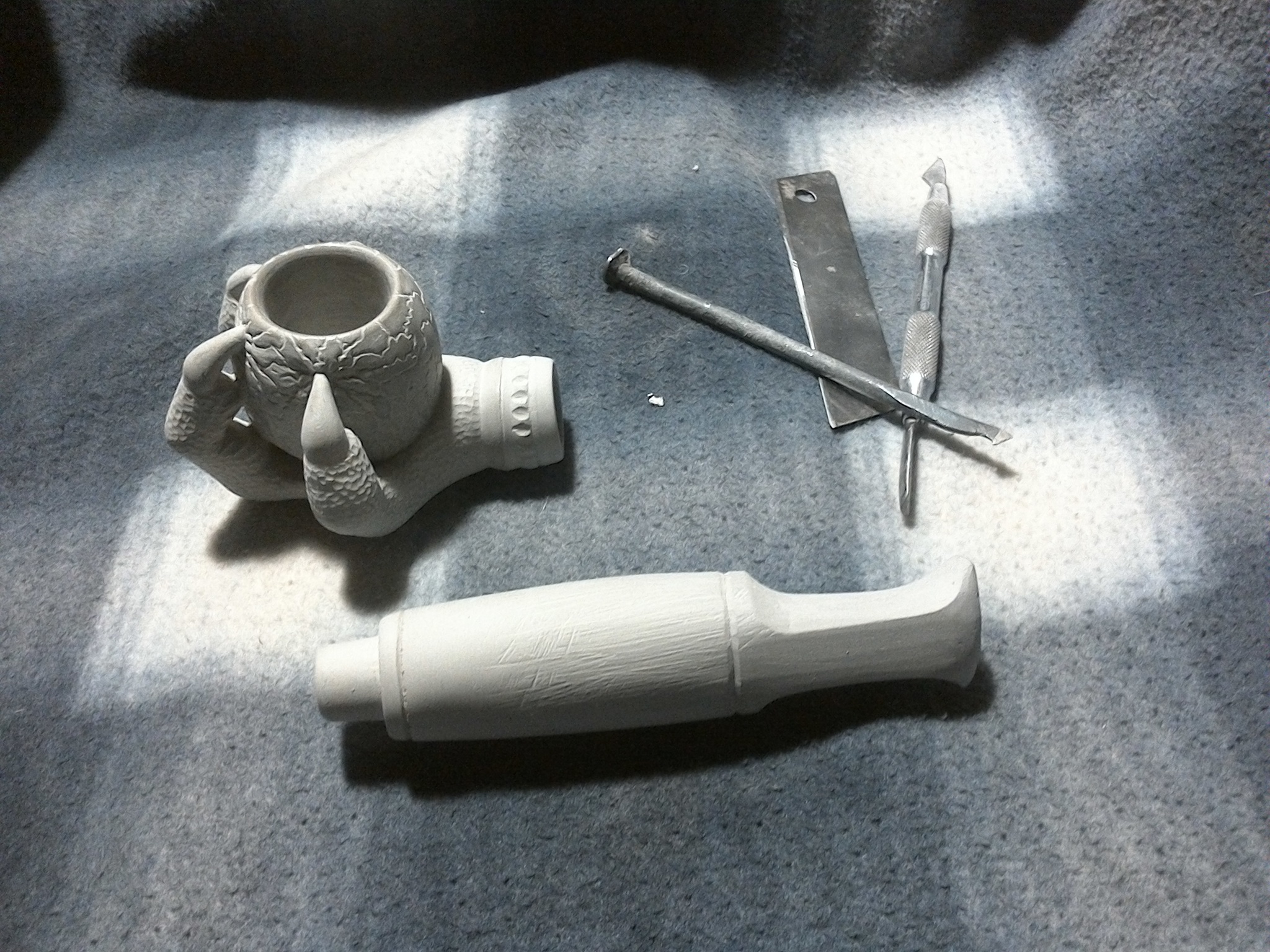 Ceramic tube. First (almost) experience - My, Ceramics, A tube, Smoking pipe, Needlework with process, Longpost