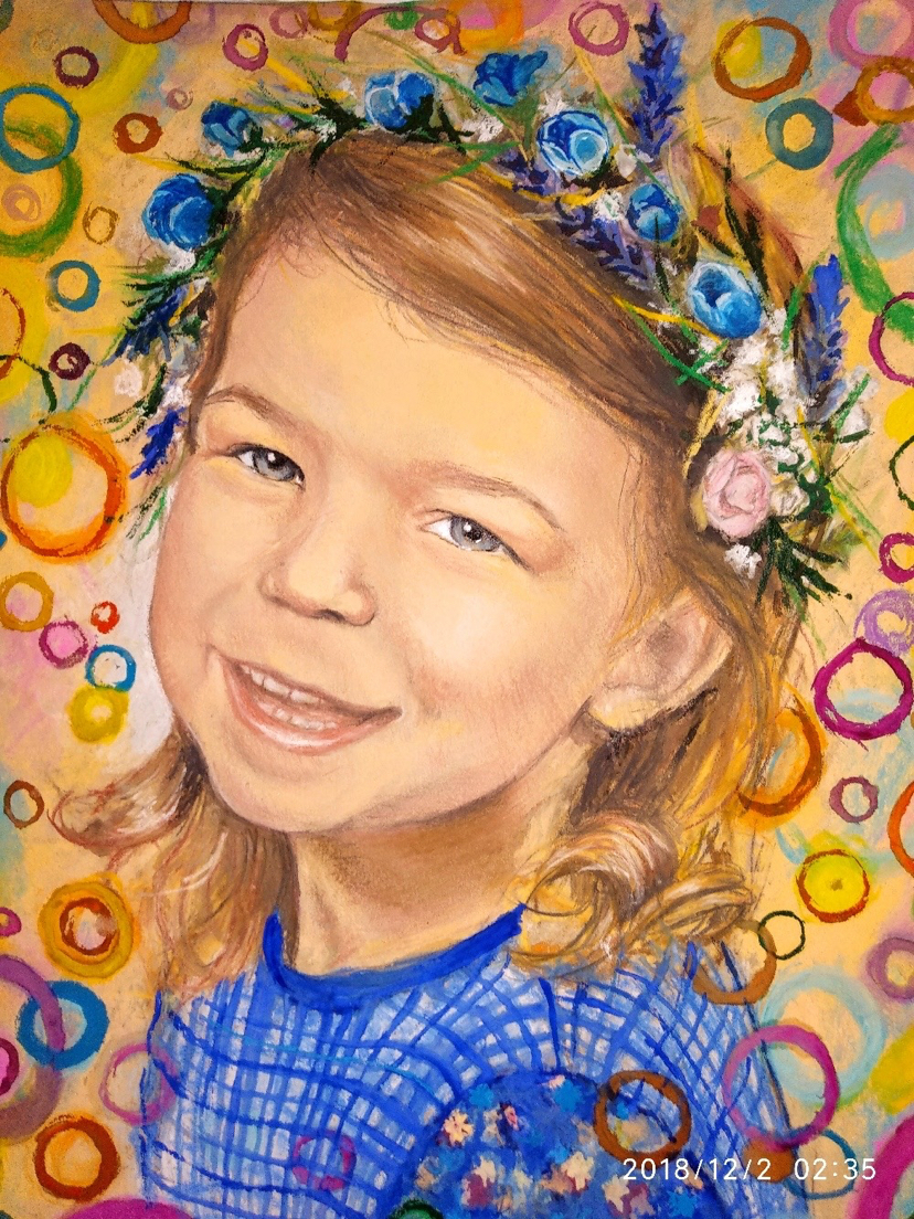 Pastel portrait - My, Artist, Portrait, Moscow, Pastel, Video, Longpost