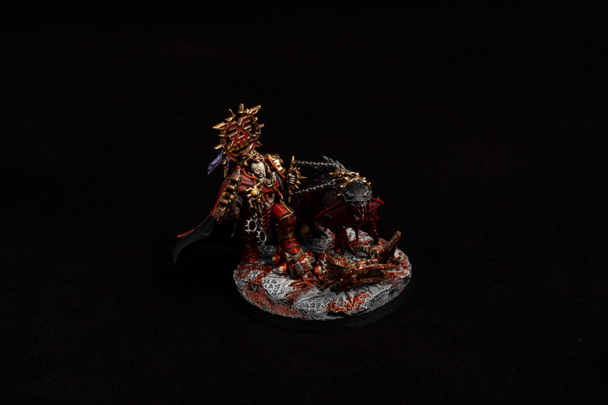 Lord of Khorne - My, Warhammer: age of sigmar, Blades of Khorne, Demon, Dog, Blood, Painting miniatures, Longpost