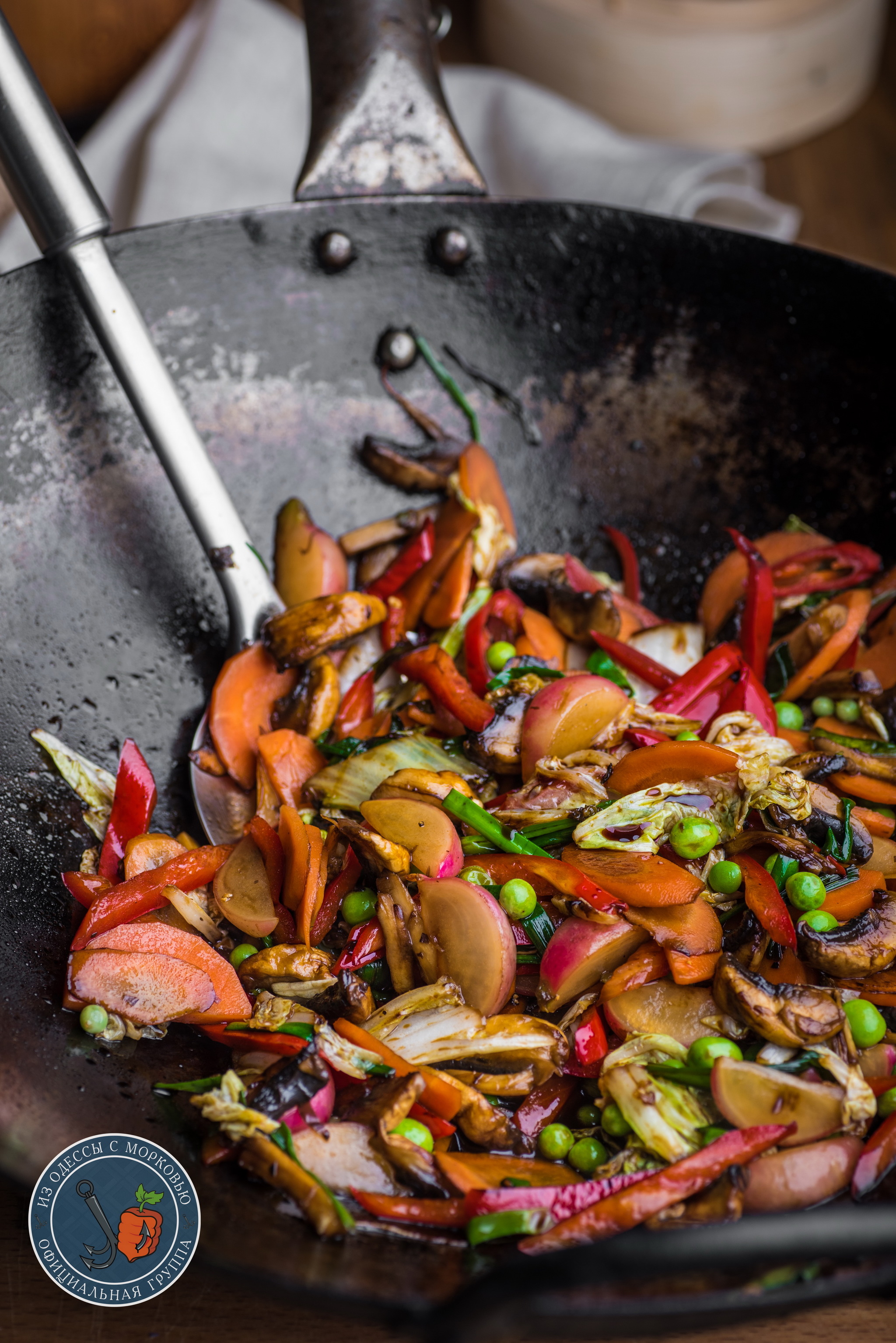 Fried vegetables in soy-honey sauce - My, From Odessa with carrots, Cooking, Food, Recipe, The photo, Longpost