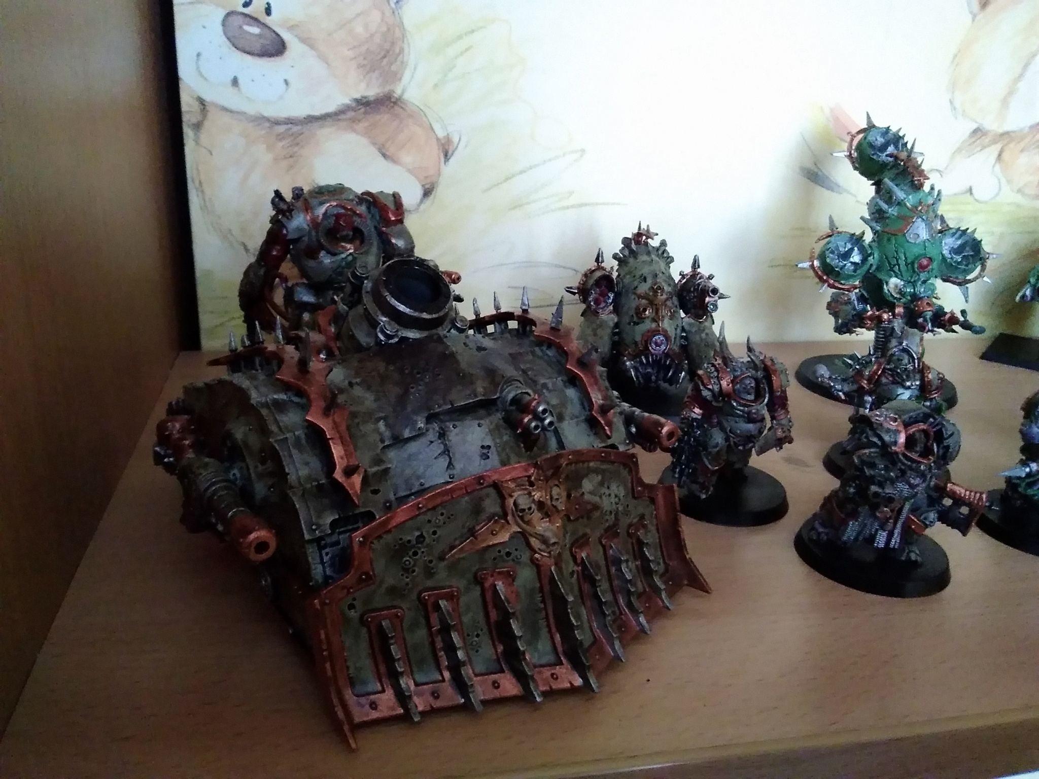 Death Guard and a pinch of demons. I will be glad for tips and criticism - My, Warhammer 40k, Painting miniatures, Longpost