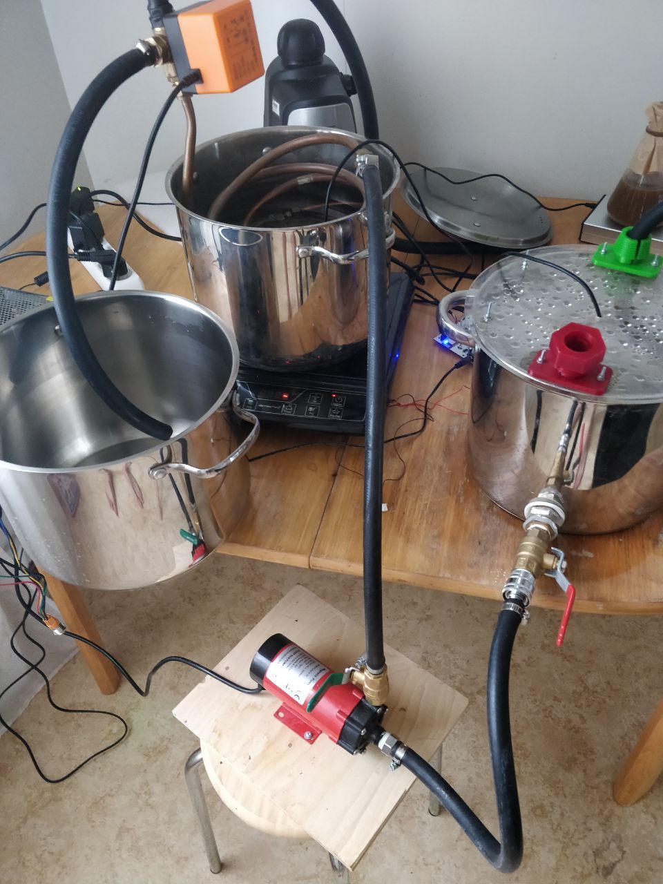 Semi-automatic brewing or DIY HERMS - My, Brewing, Automation, Mat, Longpost