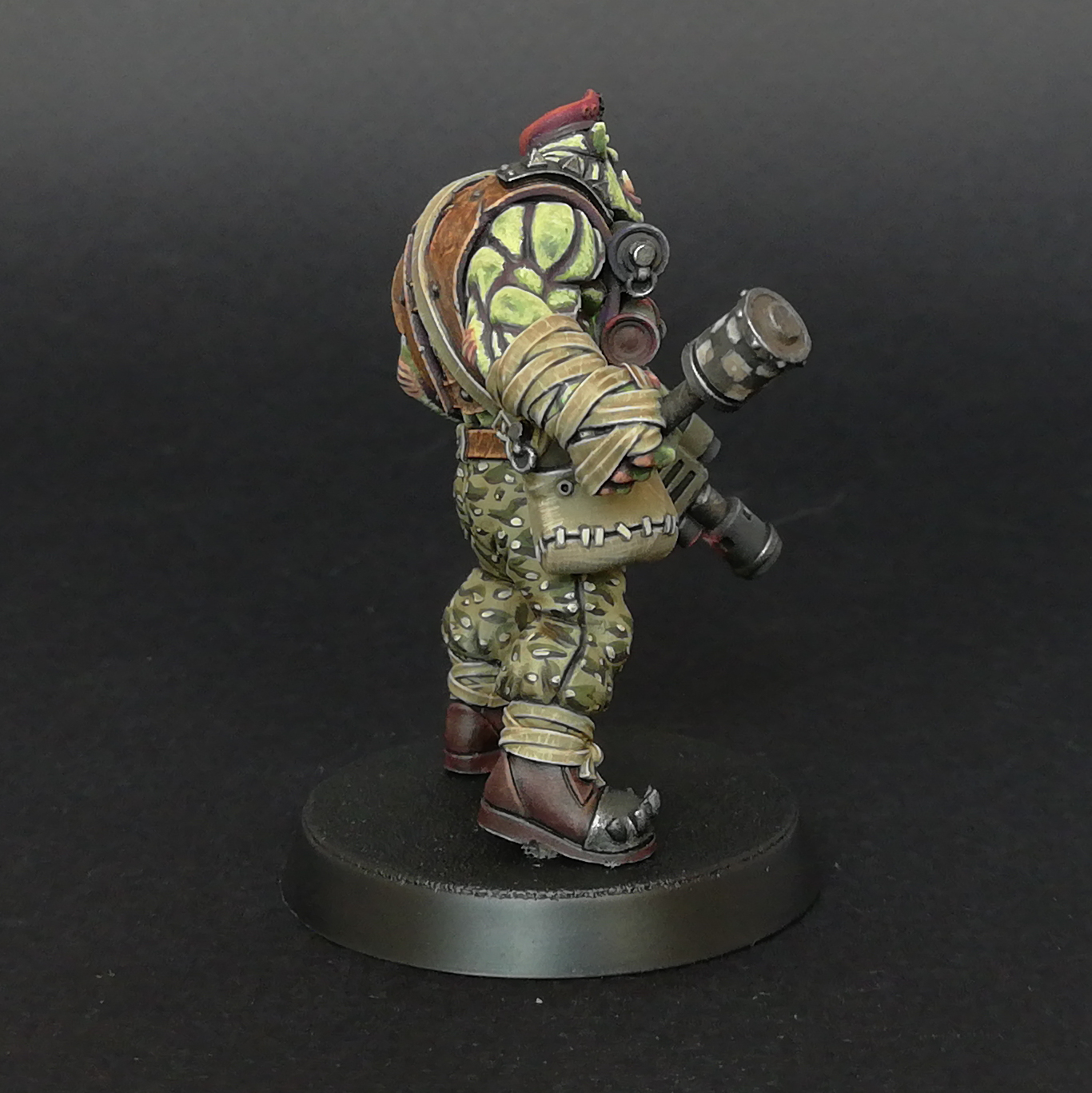 Orc #1 - My, Painting miniatures, Wh miniatures, Wh painting, Warhammer 40k, Orcs, Hobby, Longpost