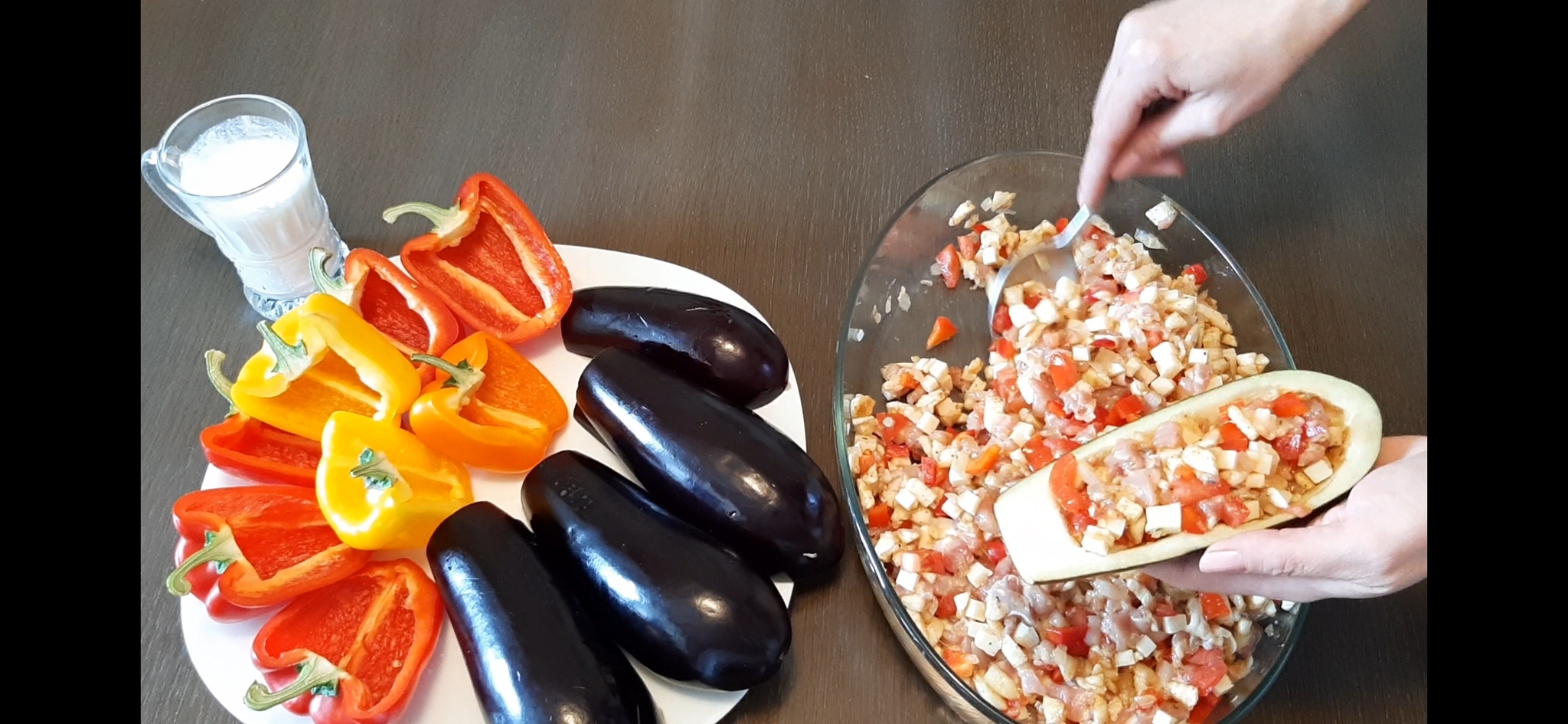 Pepper and Eggplant Boats! How DELICIOUS is this!!! - My, Food, Kitchen, Recipe, Cooking, Video recipe, Hen, Vegetables, Video, Longpost