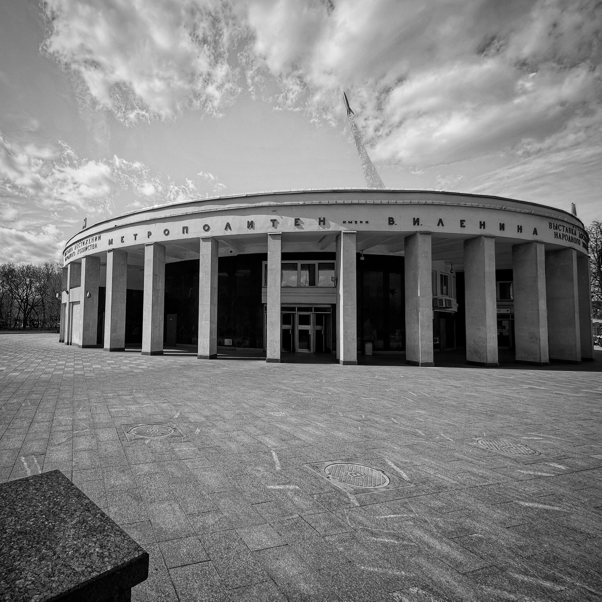 Moscow 2020 - My, The photo, VDNKh, Quarantine, Architecture, Black and white photo, Moscow