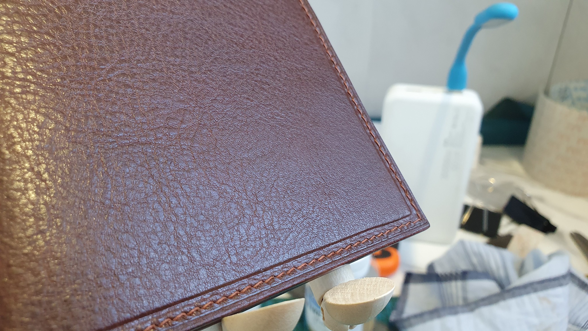 Nakarantinil - My, Leather, Handmade, Wallet, Leather products, Strap, Longpost, Needlework without process