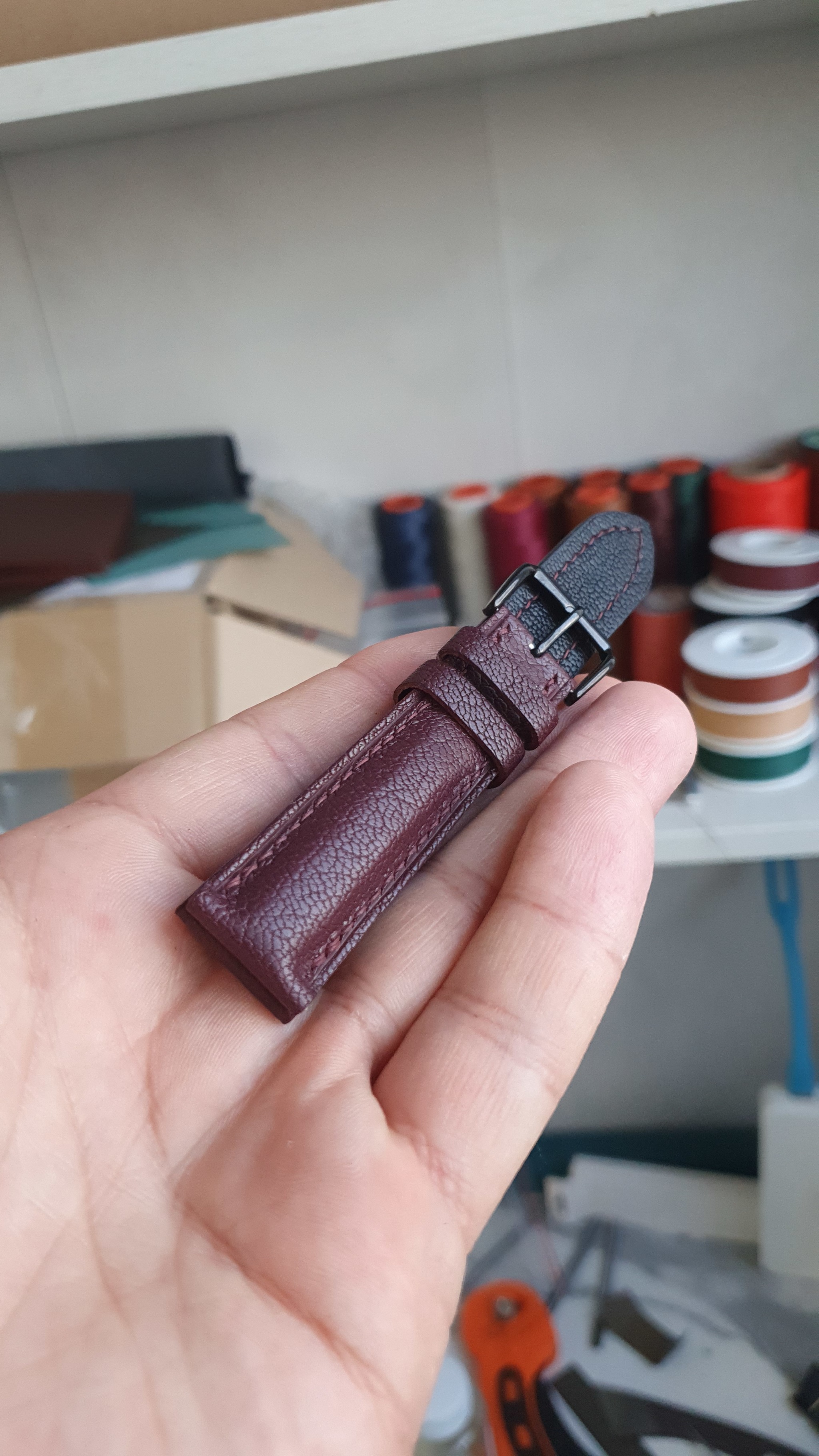 Nakarantinil - My, Leather, Handmade, Wallet, Leather products, Strap, Longpost, Needlework without process