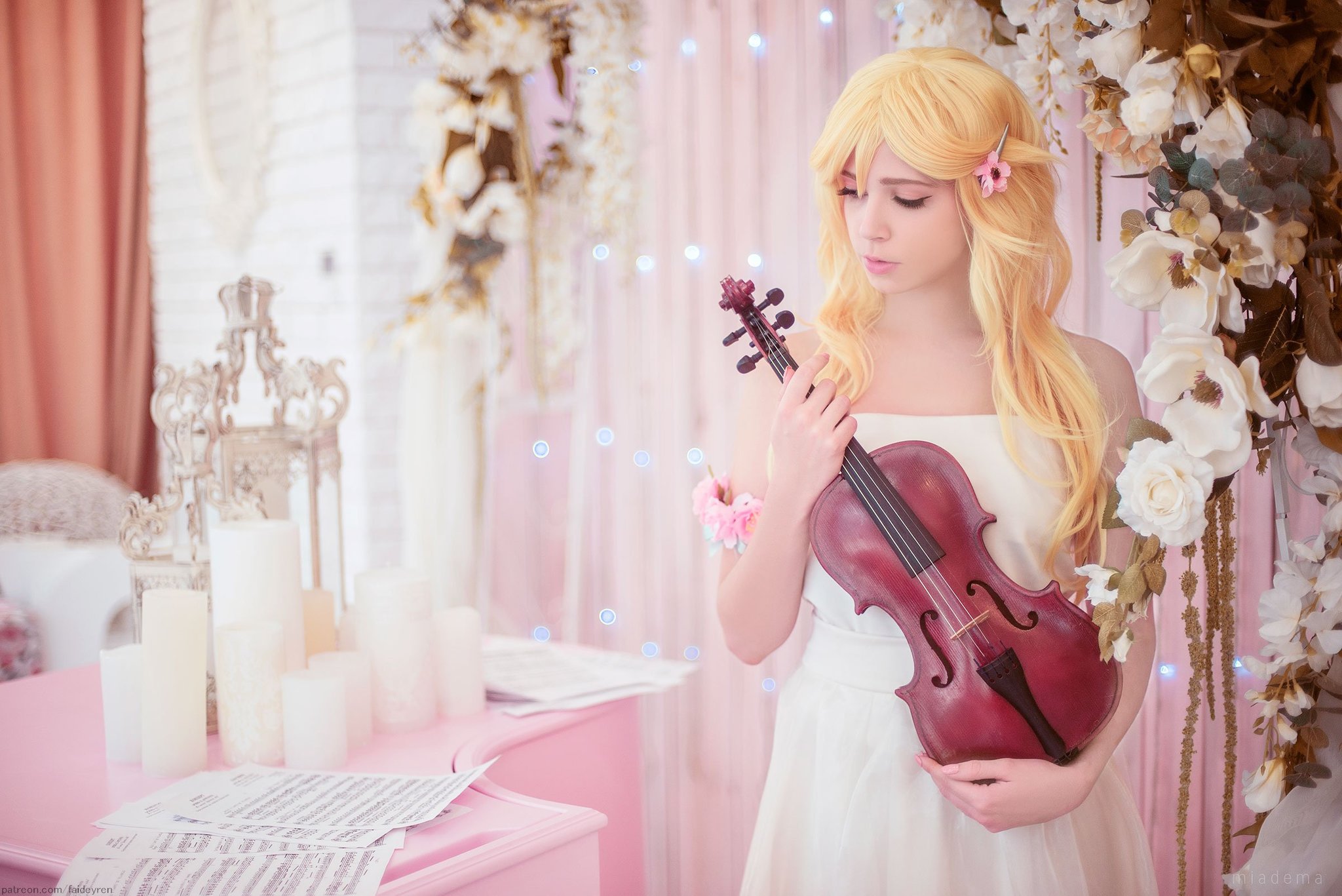 Celebrating April with themed cosplay: Kaori Miyazono by Faid Eyren - My, Faid Eyren, Russian cosplay, Cosplay, Miyazono kaori, Shigatsu wa Kimi no Uso, Longpost