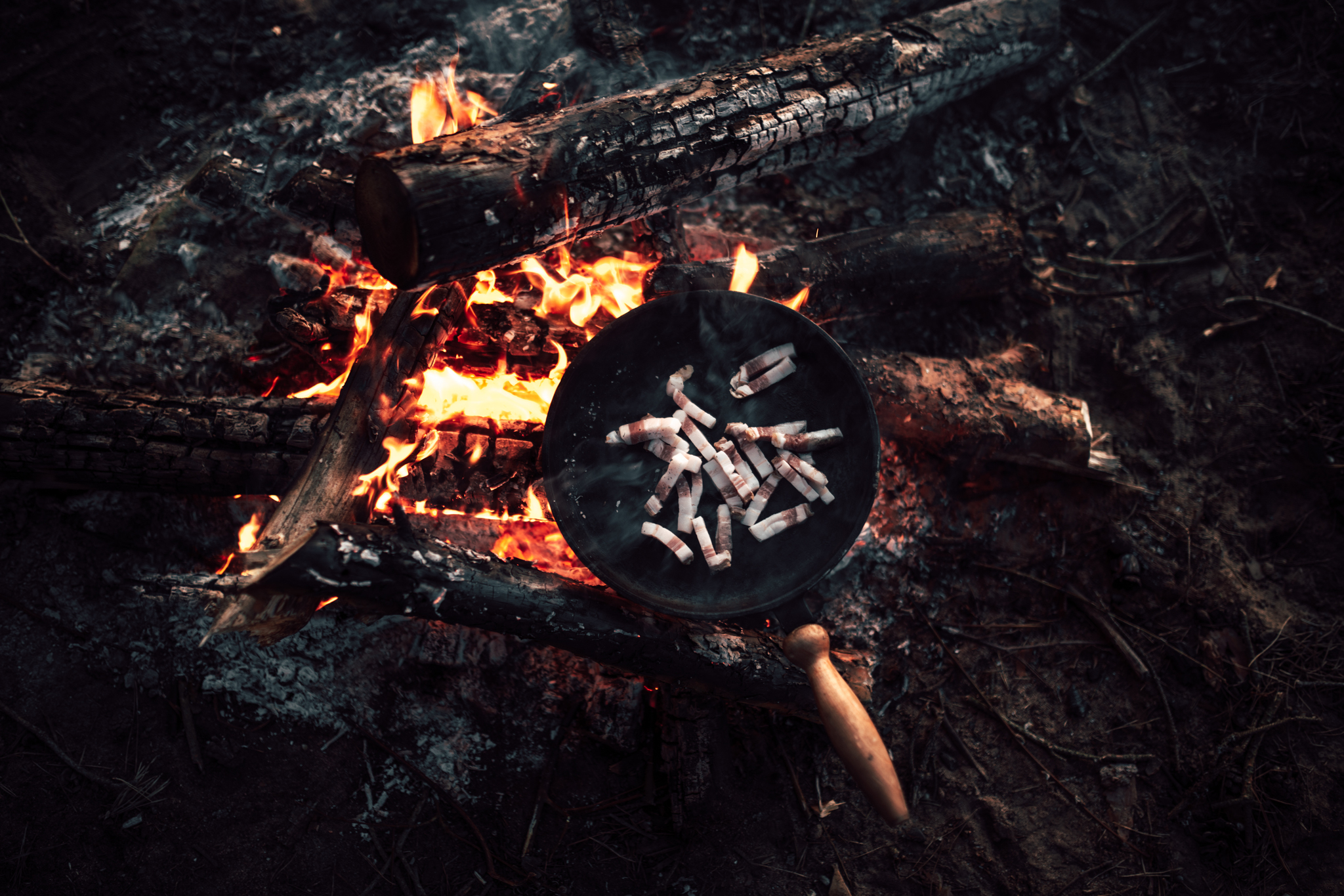 Evening bonfire - My, Bonfire, Forest, Hike, Nature, Food, Sunset, The photo, Evening, Longpost