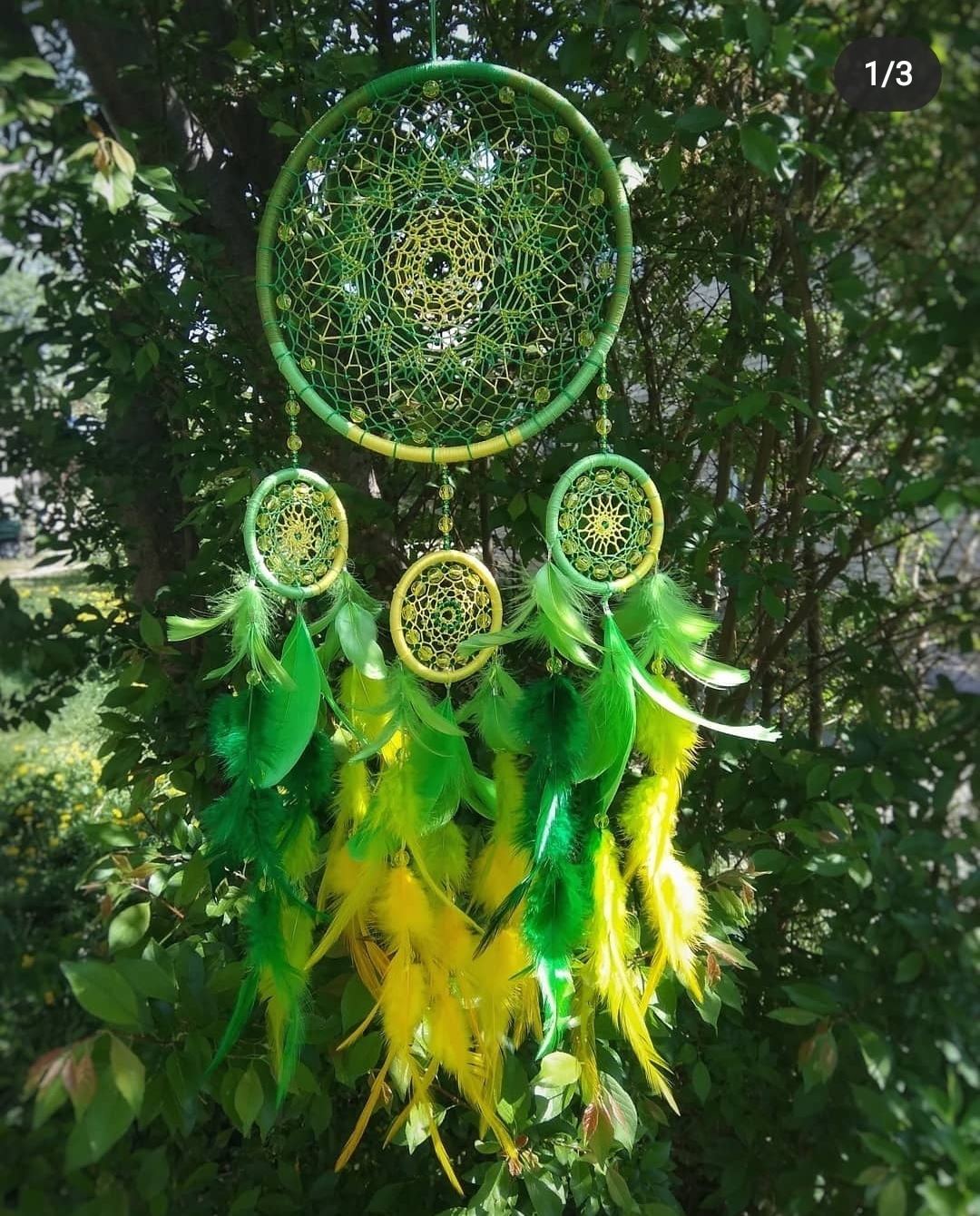 Dream catcher Dandelion - My, Dreamcatcher, Amulet, Dandelion, With your own hands, Handmade, Needlework without process, Needlework, Hobby, Longpost