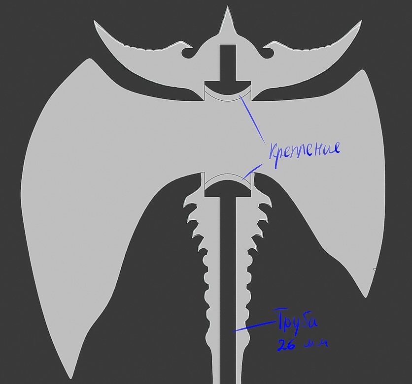 Создание модели топора Мародера из Doom Eternal для 3D печати - Моё, 3D, 3D моделирование, 3D печать, Косплей, Крафт, Doom, Рукоделие с процессом, Doom Eternal, Видео, Длиннопост
