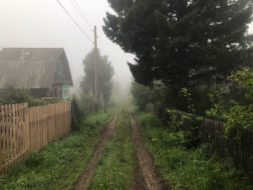 The bricks didn't come in, that's the atmosphere - My, Dacha, Fog, Mobile photography