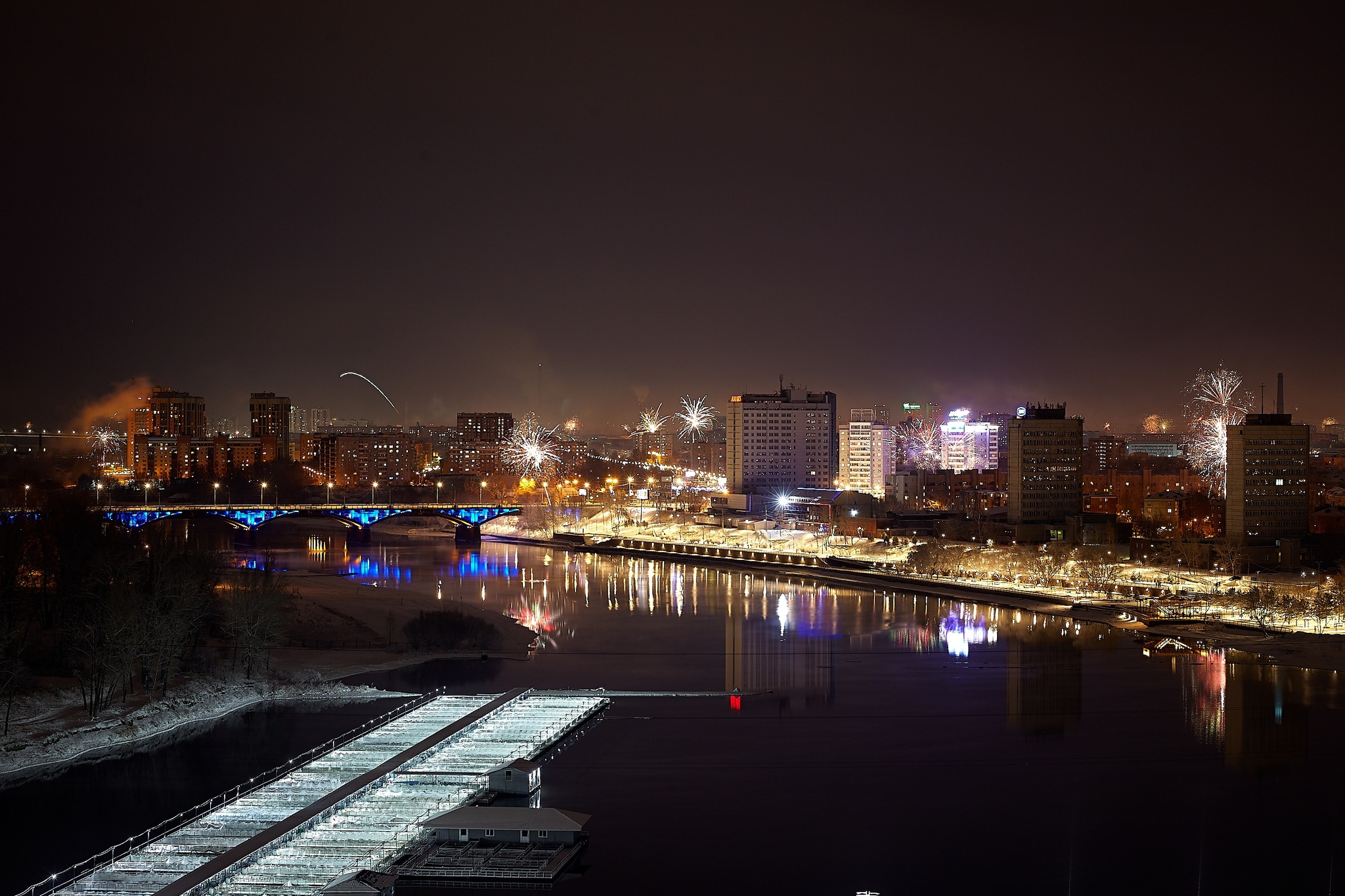 And from our window... - My, The photo, View from the window, White dews, Landscape, Longpost, Krasnoyarsk