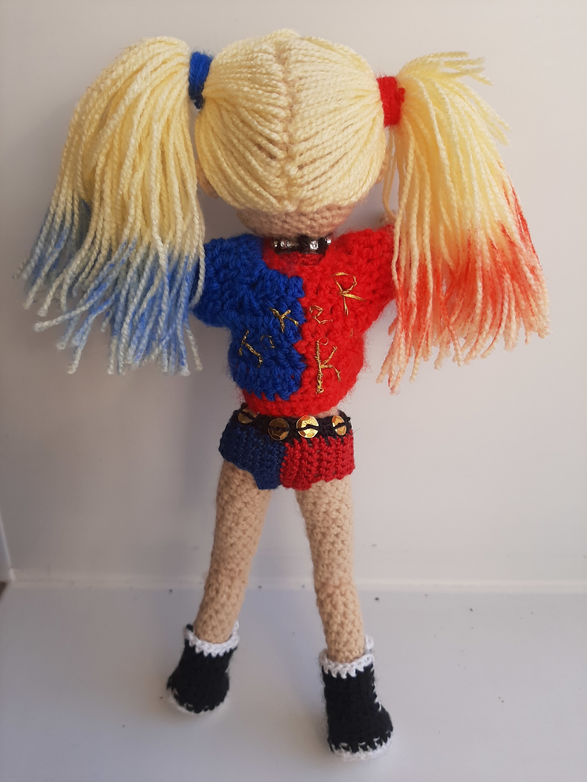 Harley Quinn - My, Crochet, Harley quinn, Hobby, Longpost