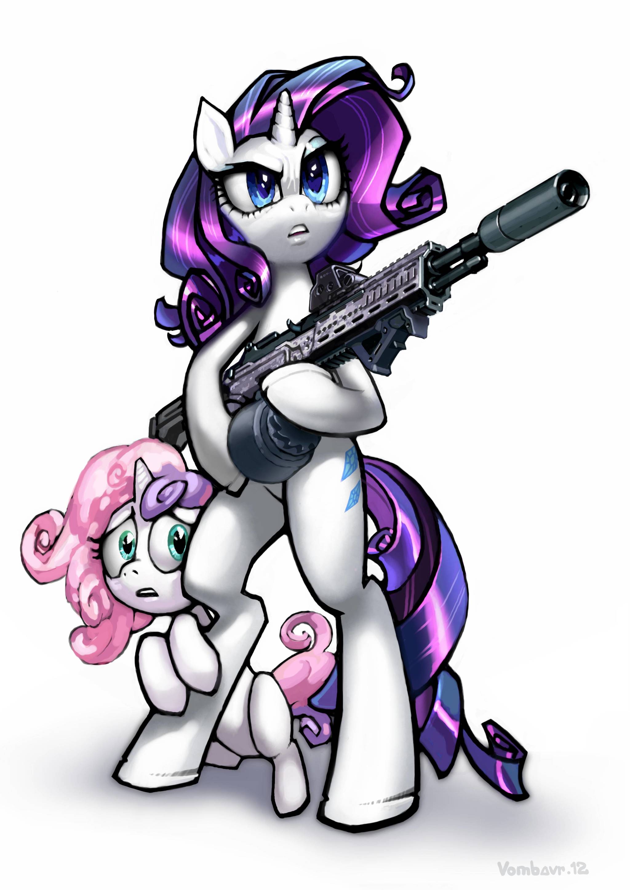 Last stand - My little pony, Rarity, Sweetie belle, Vombavr