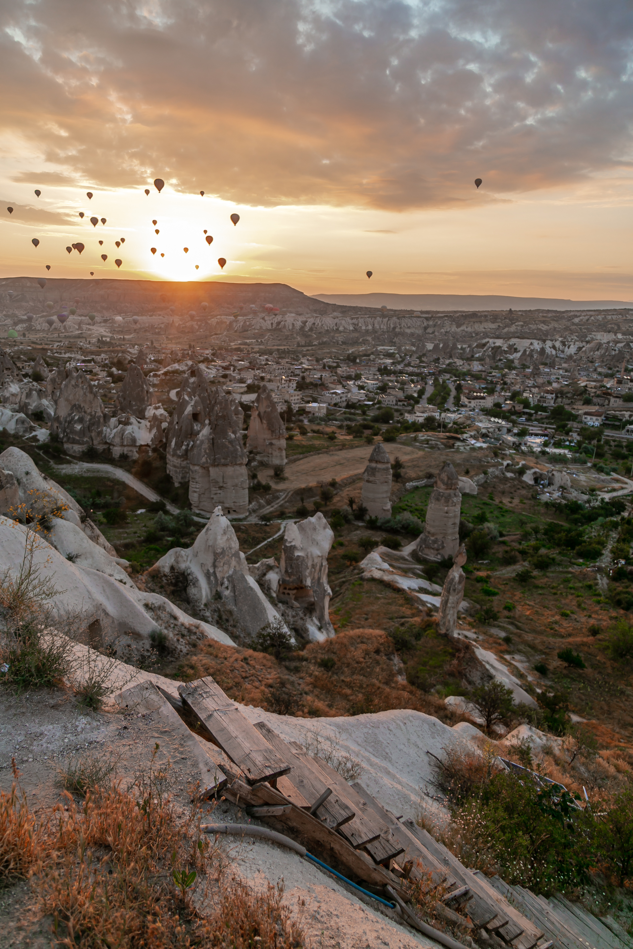 Cappadocia at dawn - My, The photo, Cappadocia, Turkey, Balloon