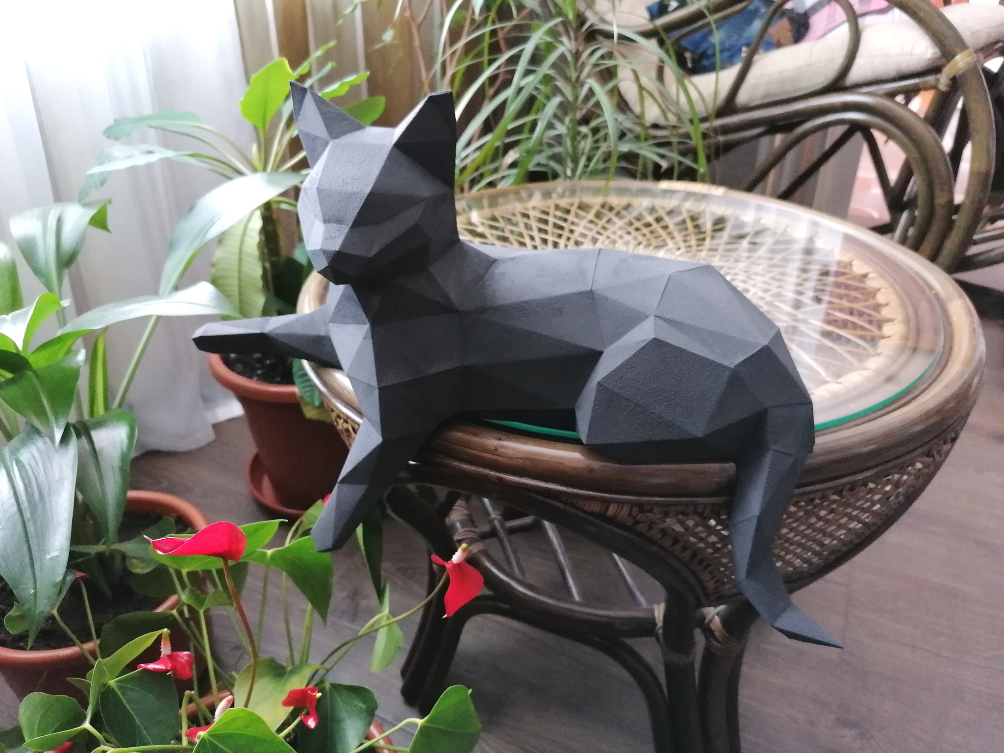 If you don’t have a cat, but really want one, just make one out of paper) - My, cat, Papercraft, Pepakura, Paper, With your own hands, Needlework without process, Longpost