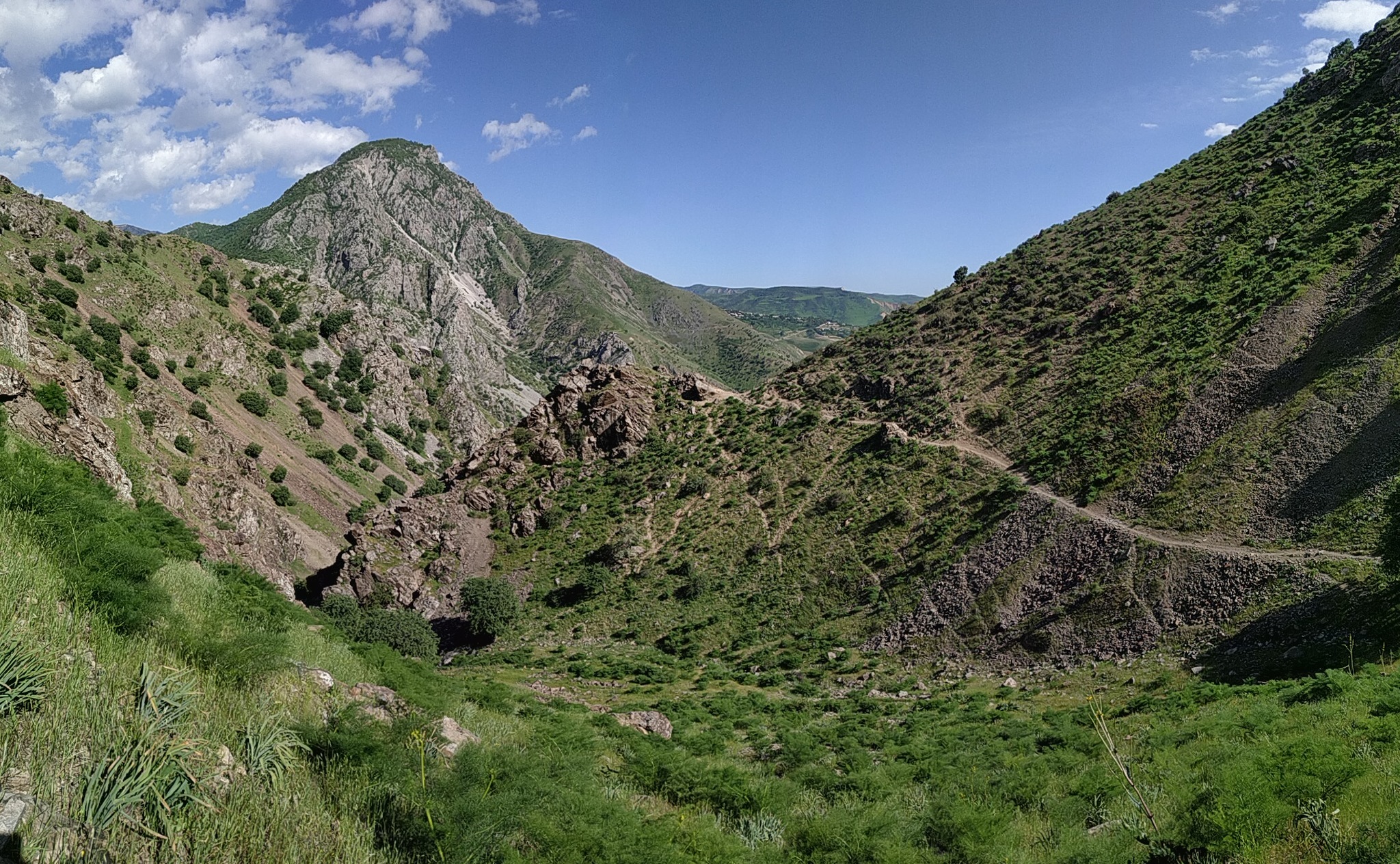 Weekend, near the city - My, The mountains, Панорама, Nature, Tajikistan, Weekend, Longpost