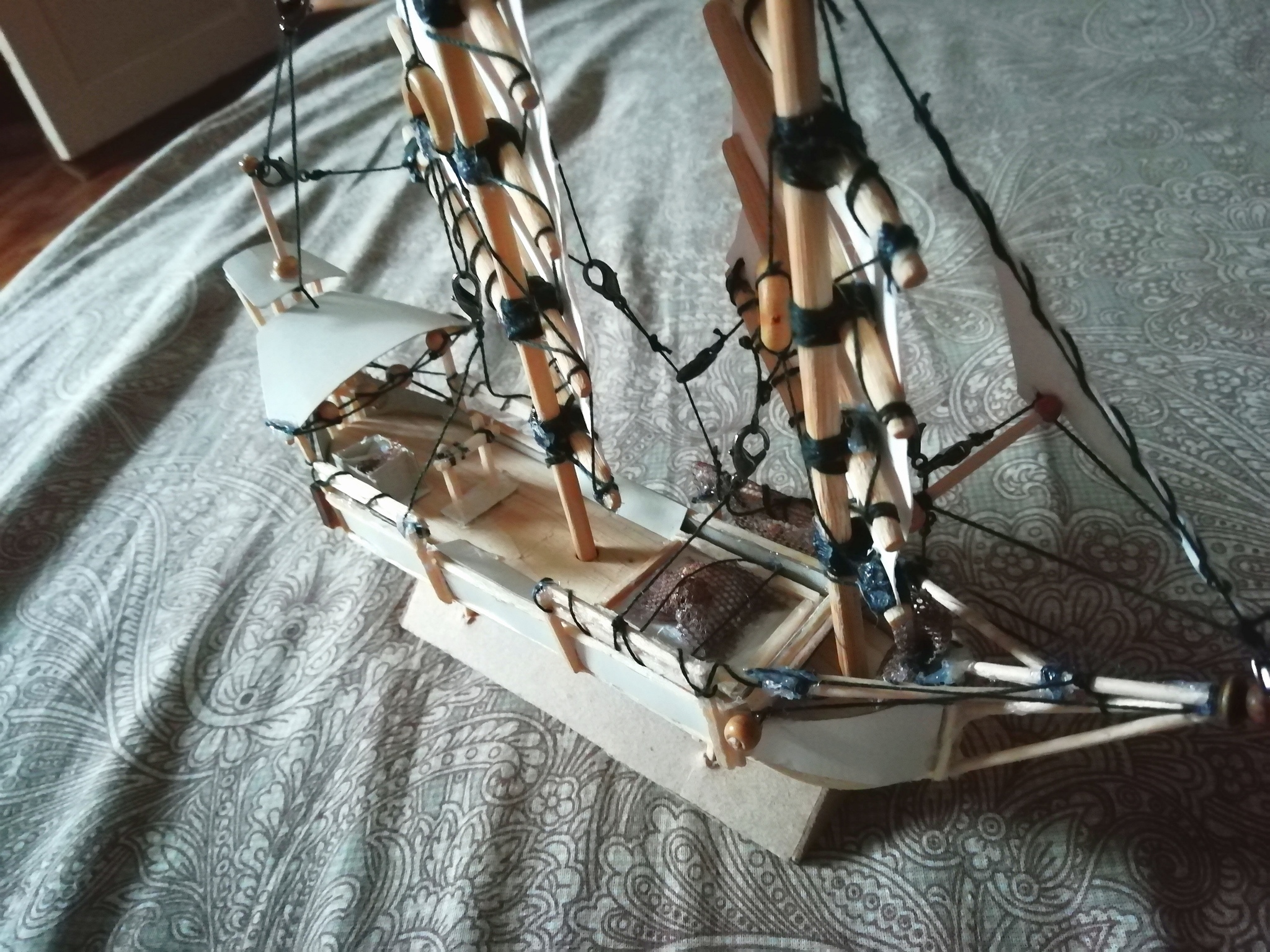 Reply to the post “Model of a Chinese pirate junk. » - My, Modeling, Ship, Handmade, Junk, Craft, Cardboard models, Reply to post, Longpost