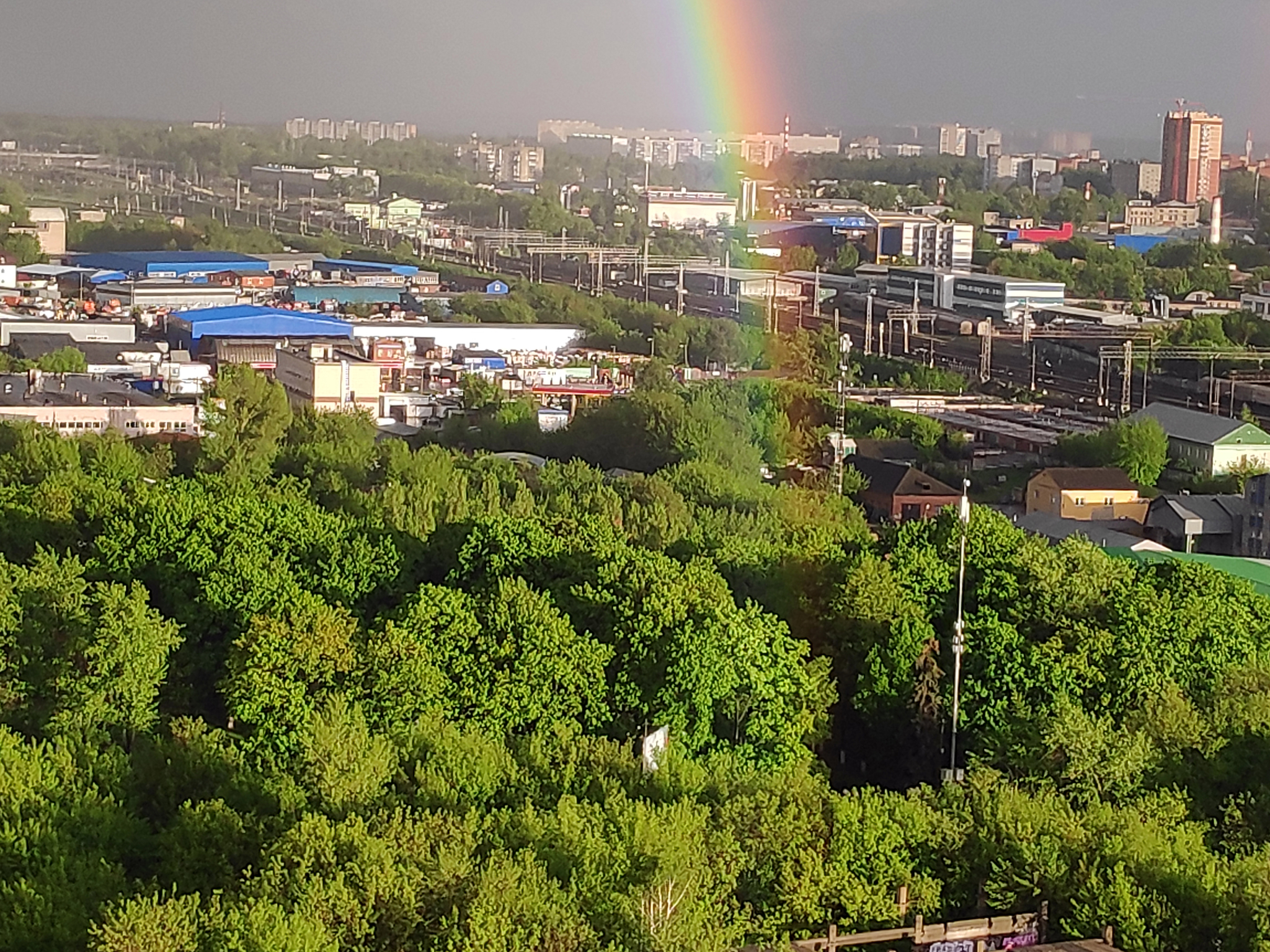 Where does the rainbow end? - My, Rainbow, The photo, Lyubertsy, Video, Longpost