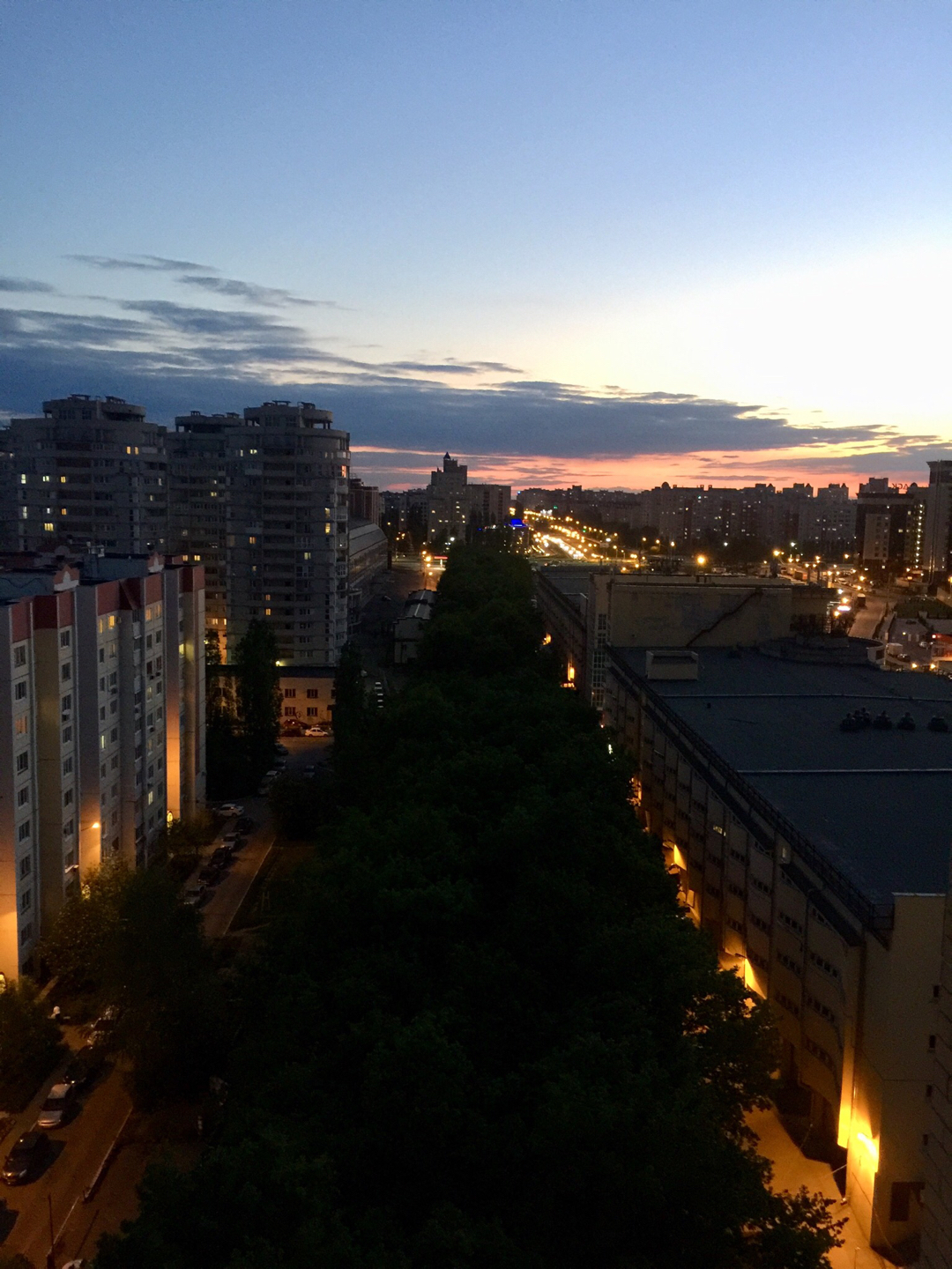 And outside the window... - My, The photo, Window, Voronezh, Evening