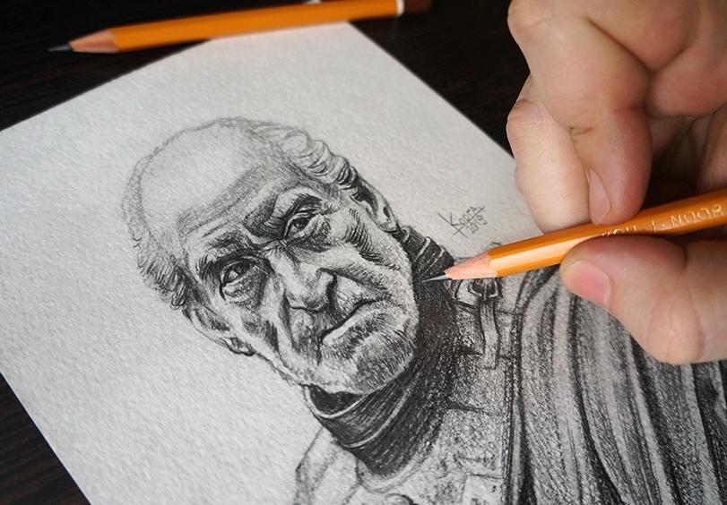 Tywin Lannister - My, Game of Thrones, Drawing, Art, Portrait, Pencil drawing, Video