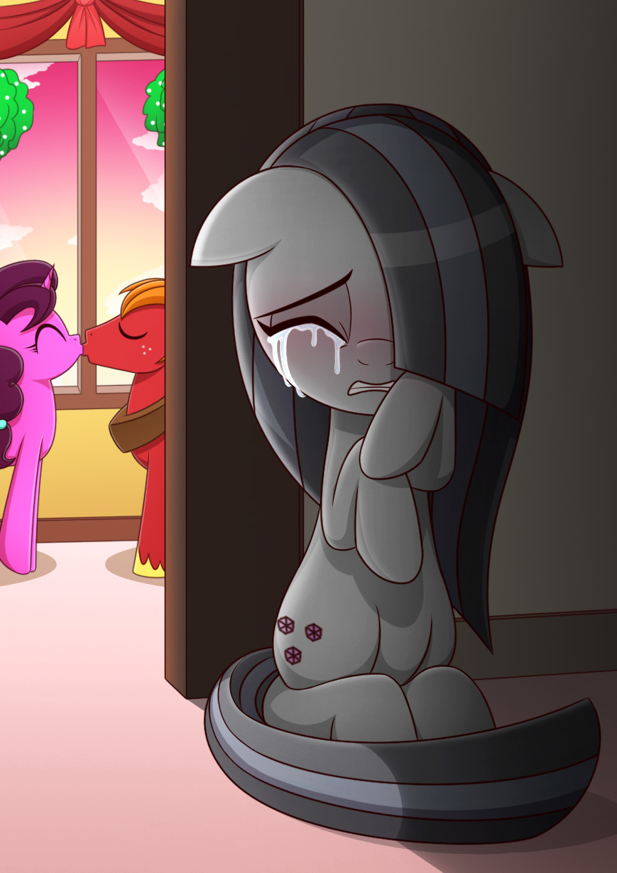 Sad Marble Pie - My Little Pony, MLP Sad, Marble Pie, Sugar Belle, Big Macintosh