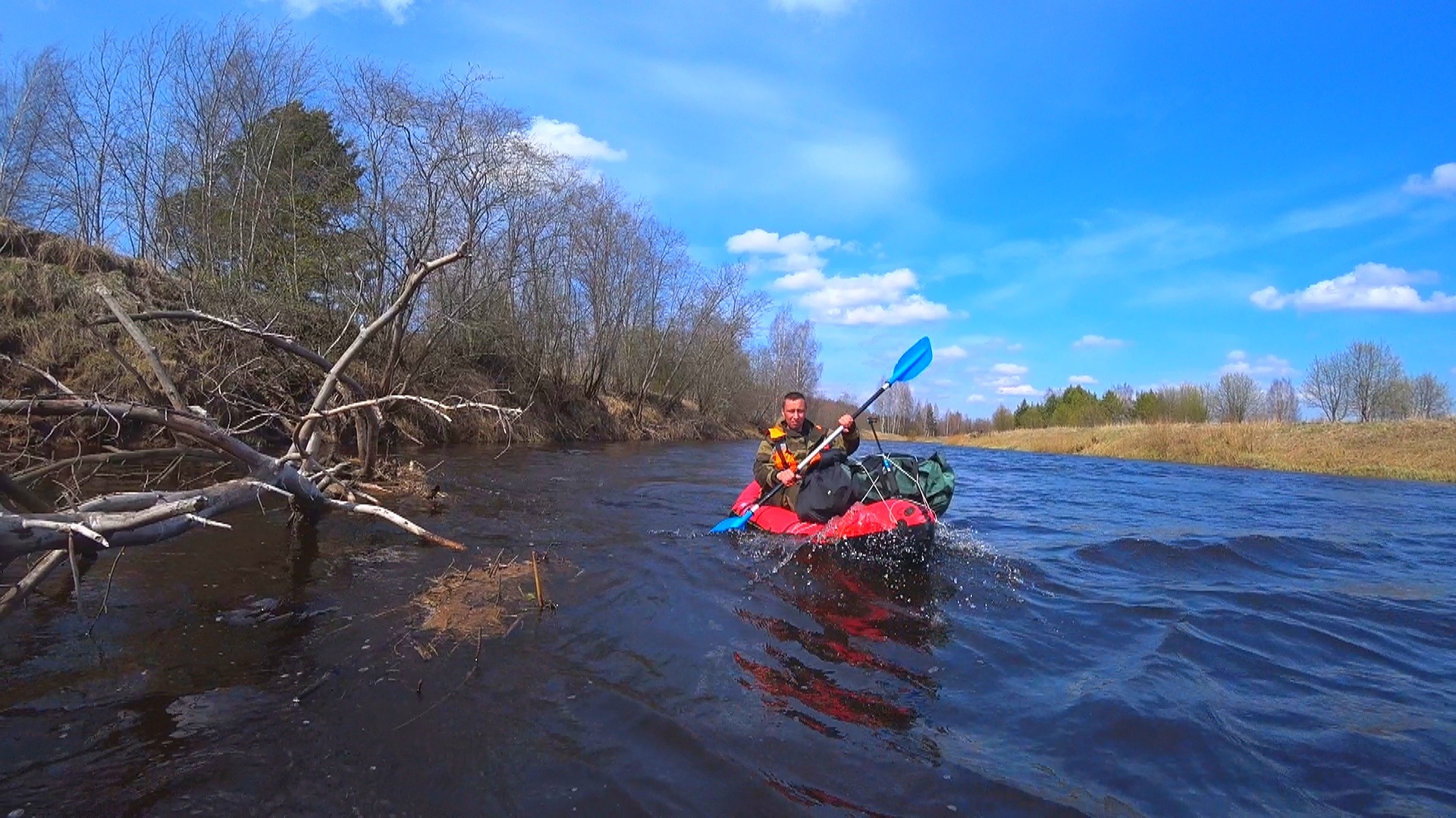 Rafting on the Kremenka and Oredezh rivers. Part 2 - My, River rafting, Alloy, Hike, Packraft, Video, Longpost