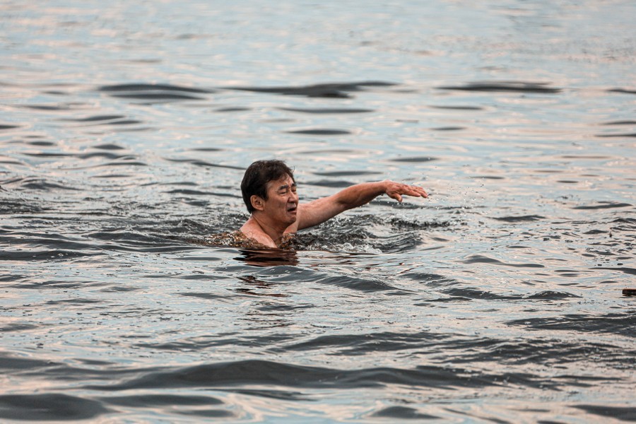 Thirteen Yakut “walruses” swam in honor of Polar Explorer Day - Yakutsk, Yakutia, Coronavirus, Walruses, Day of the polar explorer, Longpost