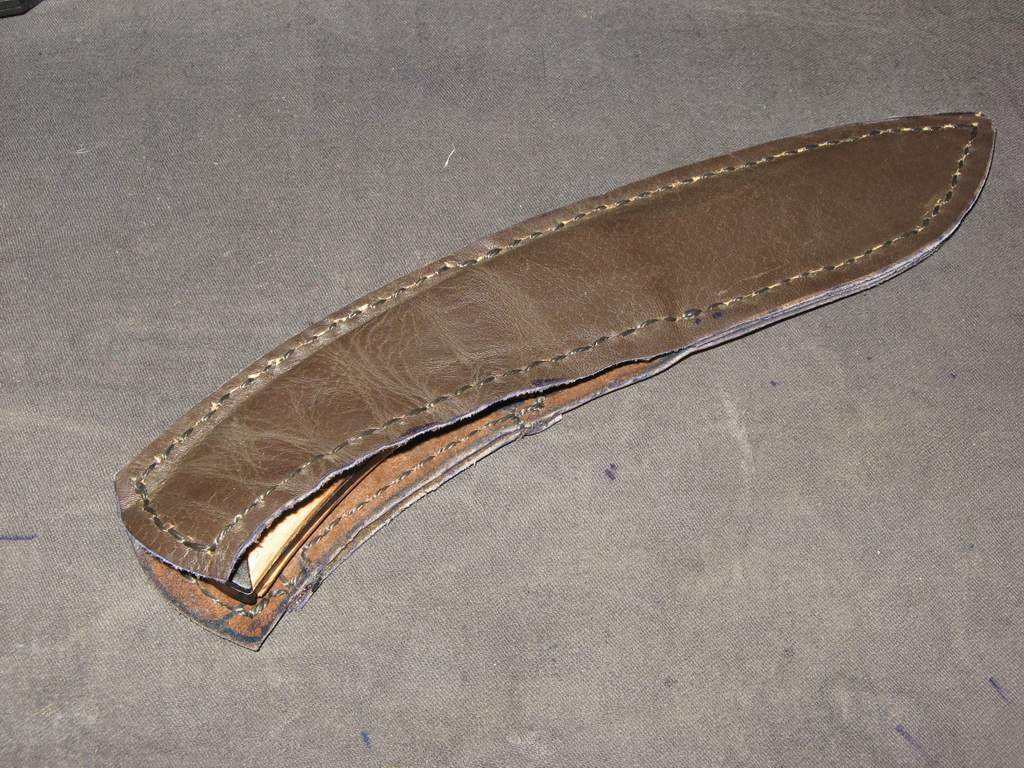 DIY leather sheath - My, Needlework without process, Leather, Knife, Sheath, Longpost