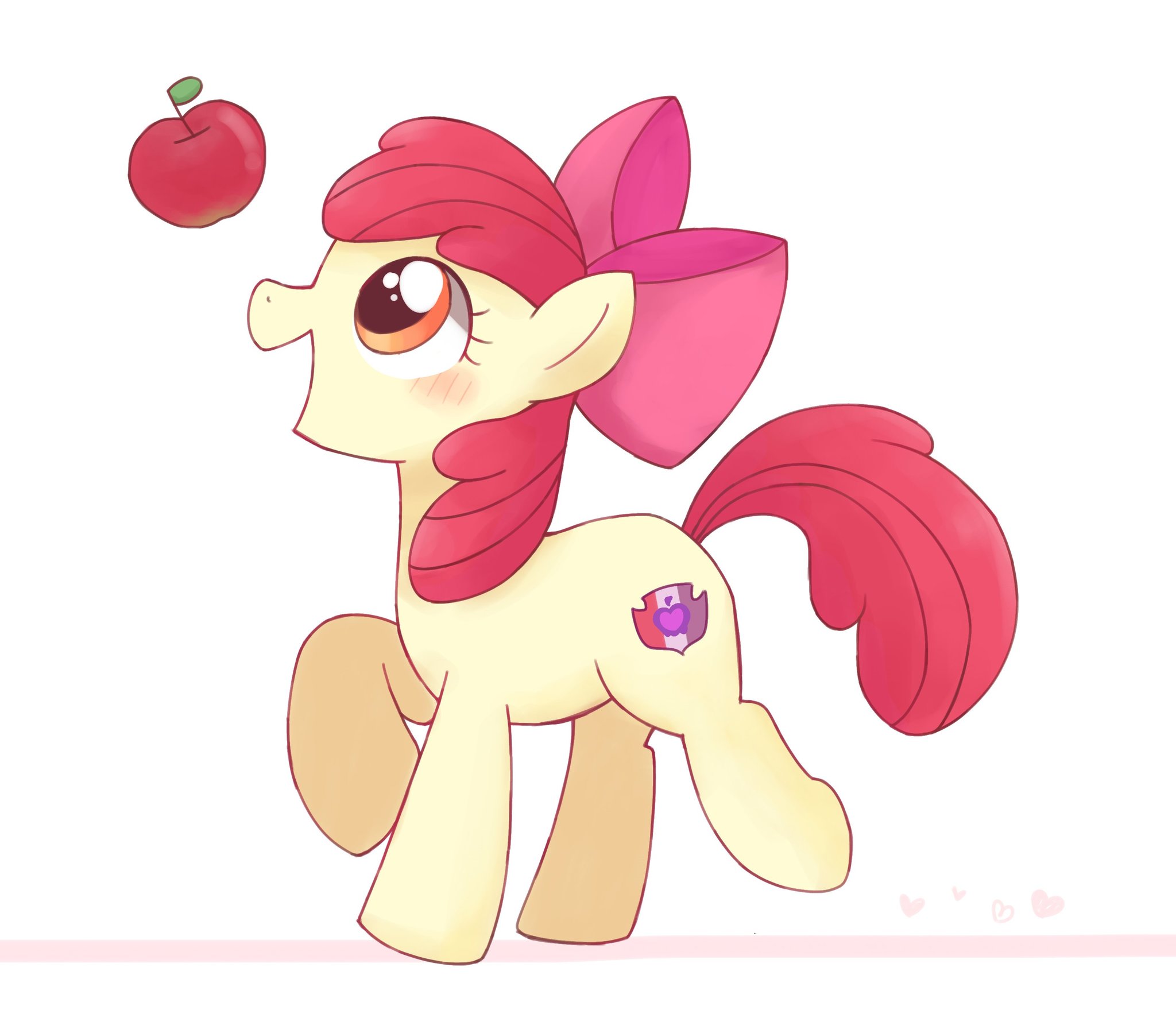 Яблоко и яблочная пони - My Little Pony, PonyArt, Applebloom, Ginmaruxx