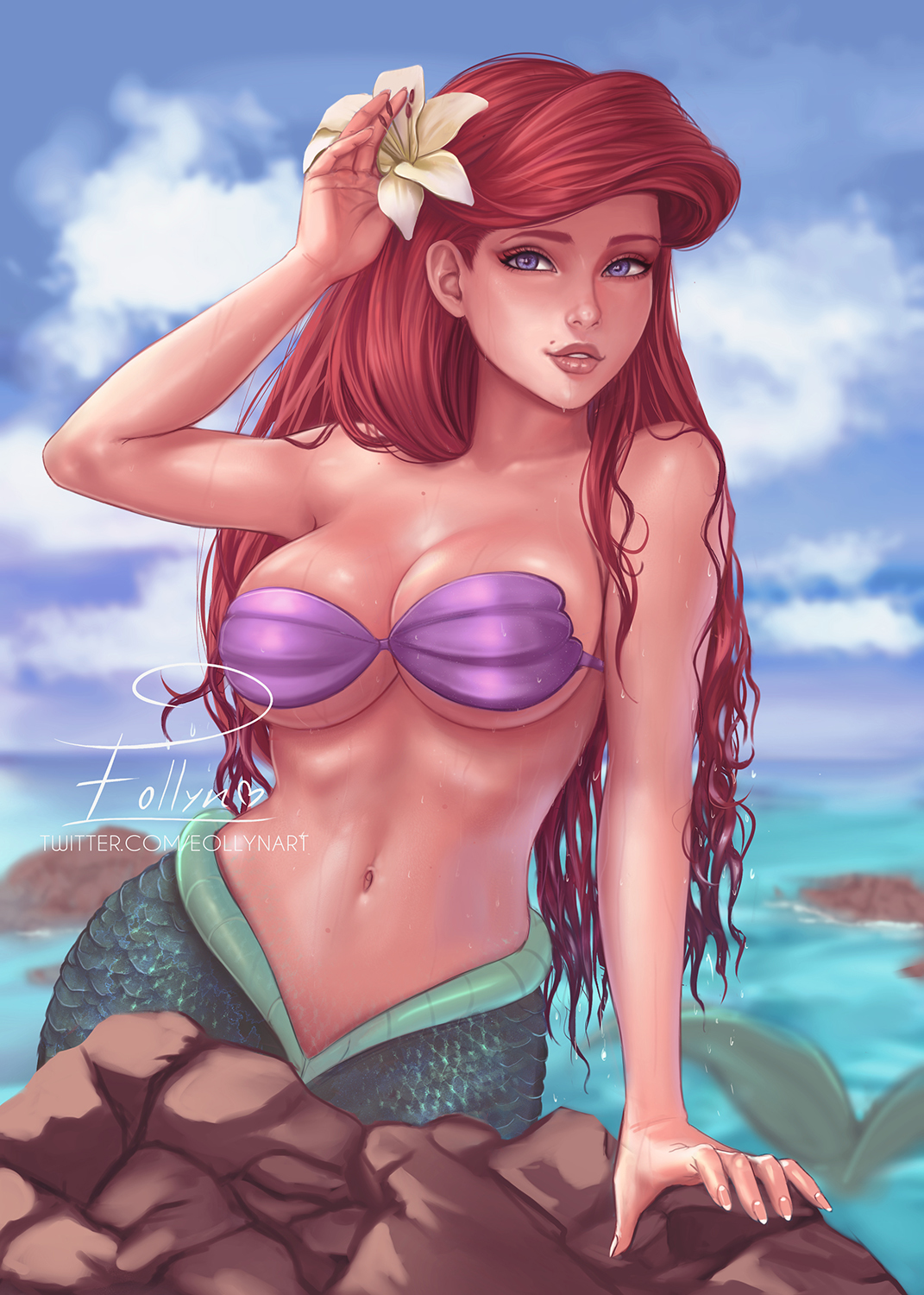 Ariel - Drawing, Ariel, the little Mermaid, Eollynart